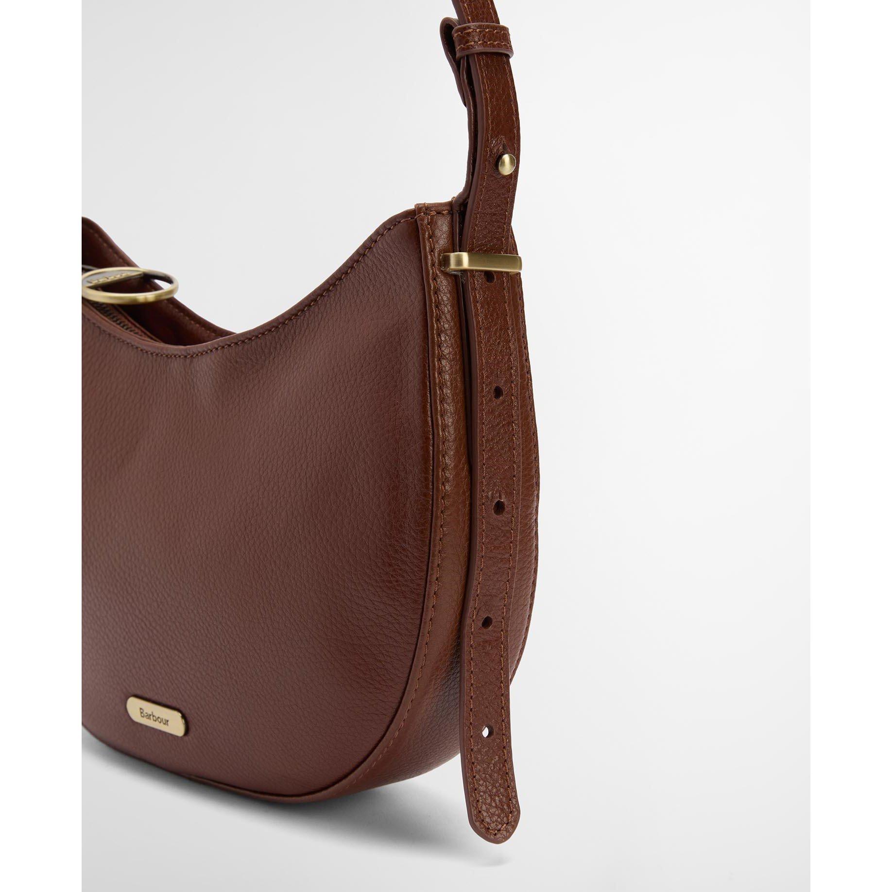 Brown - Barbour - Sorrel Leather Sling Bag - 6