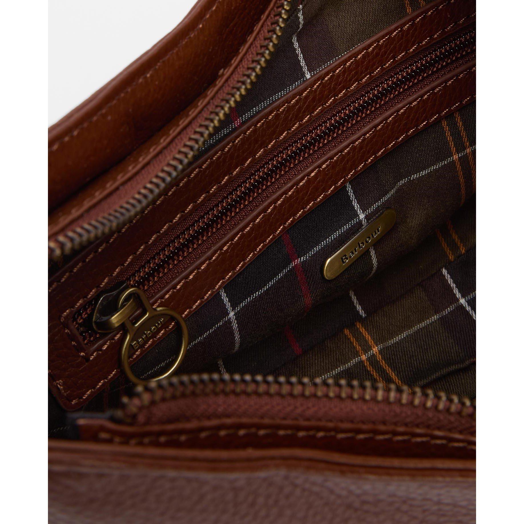 Brown - Barbour - Sorrel Leather Sling Bag - 7