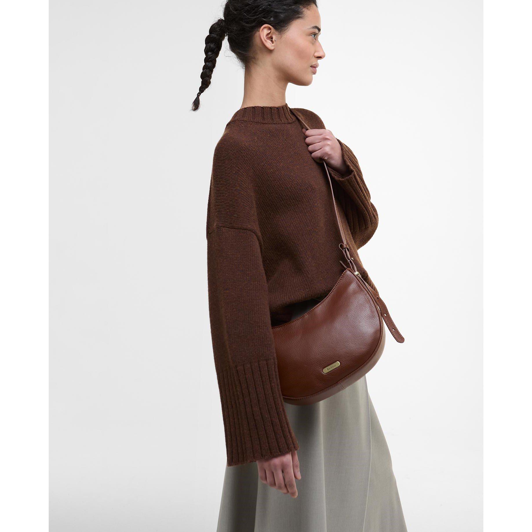 Brown - Barbour - Sorrel Leather Sling Bag - 8