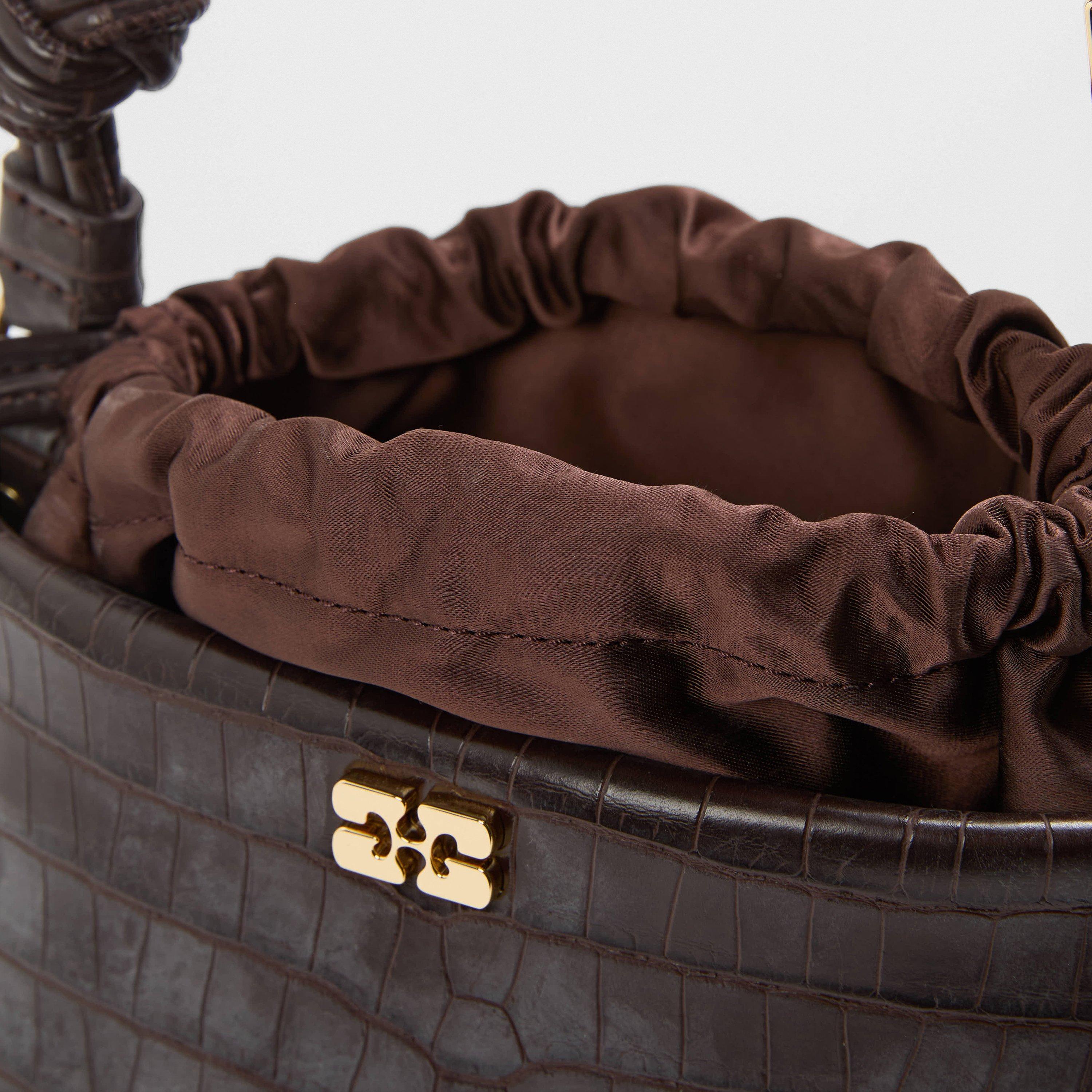 Chocolt Fondant - Ganni - Women's Bou Bucket Shoulder Bag - 5