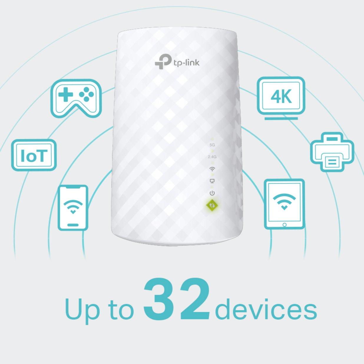 Crna - TP-Link - TP-Link AC750 Wi-Fi Range Extender RE200 - 2