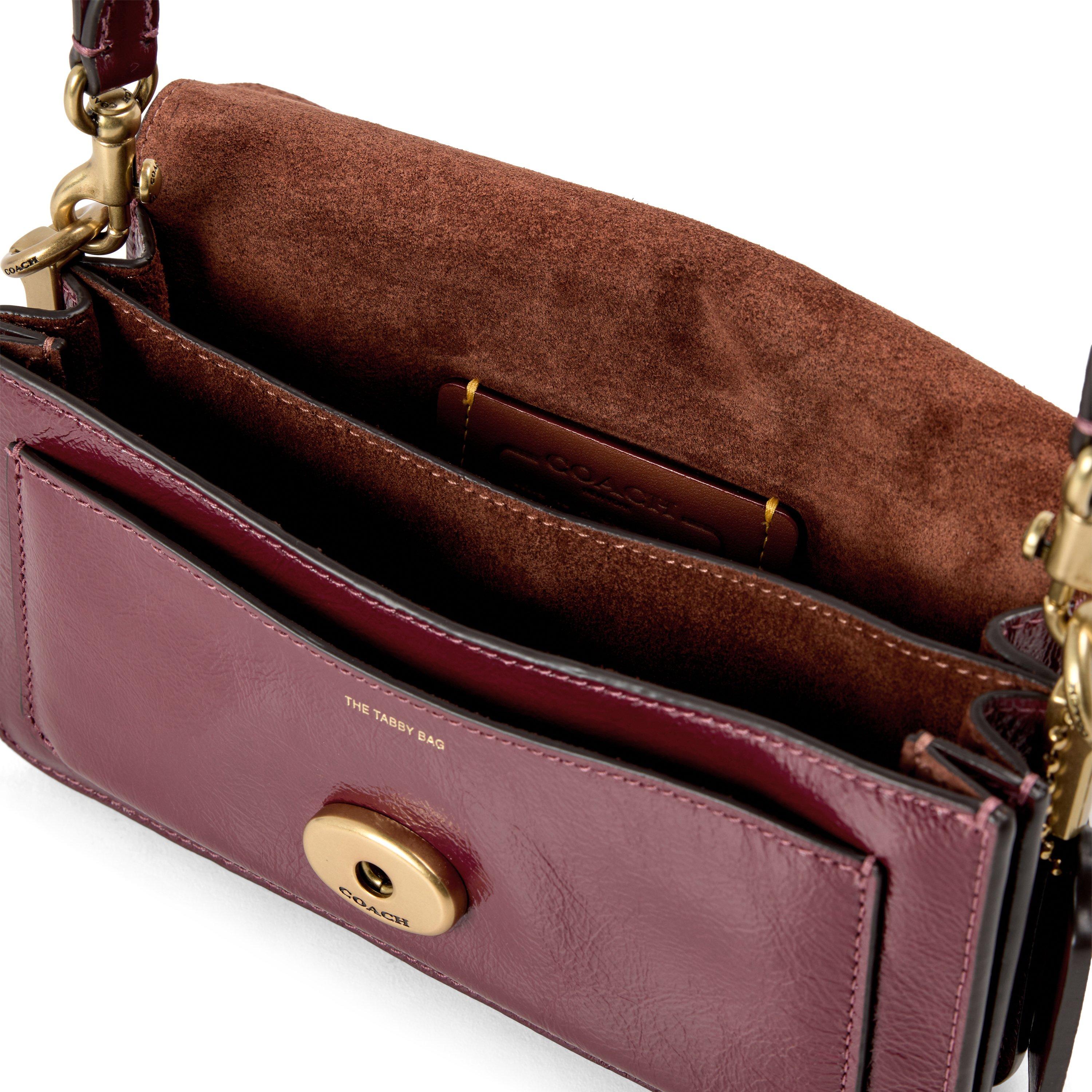 B4/DARK CHERRY - Coach - Women's Soft Tabby 20 Leather Shoulder Bag - 4
