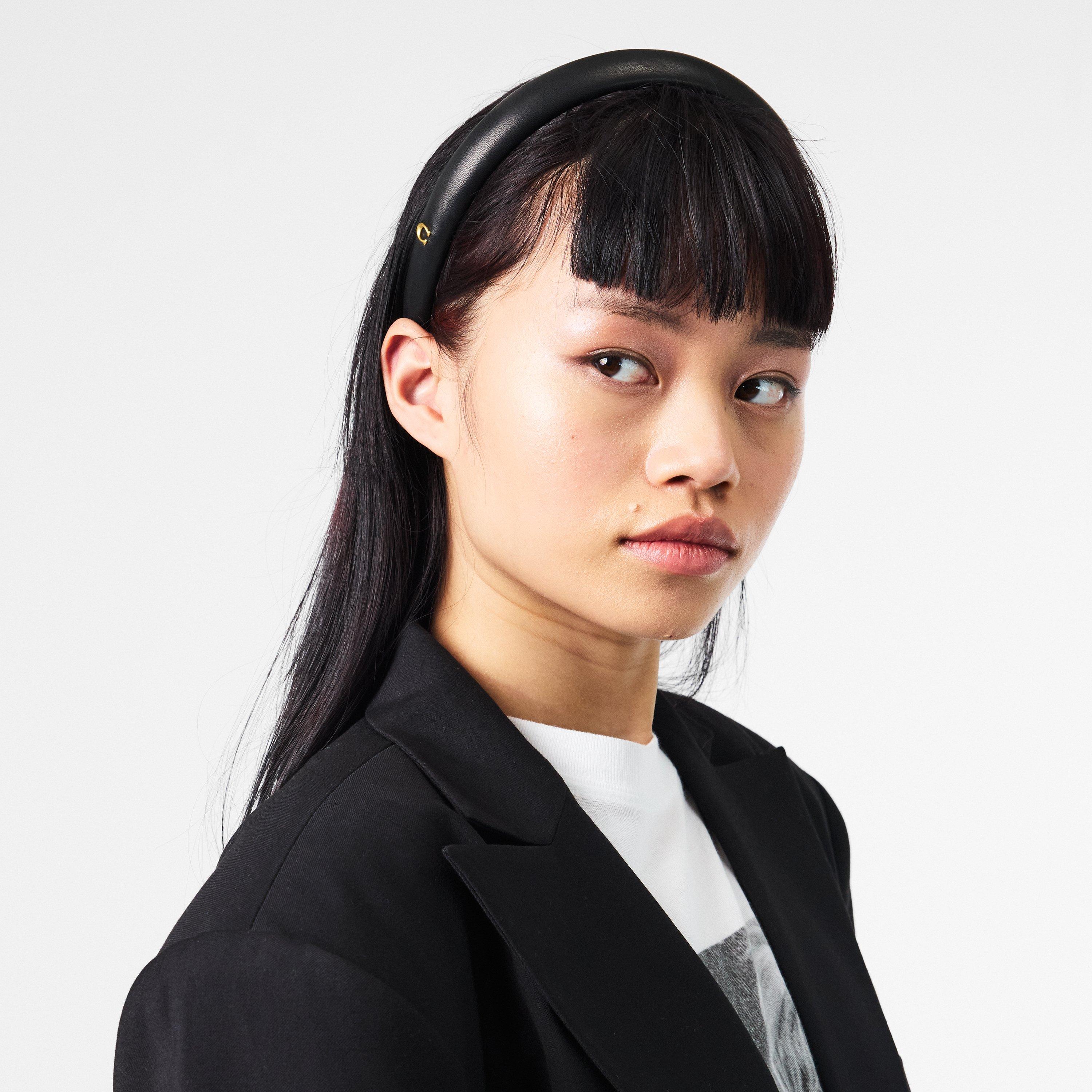 BLACK - Coach - LEATHER HEABDAND - 2