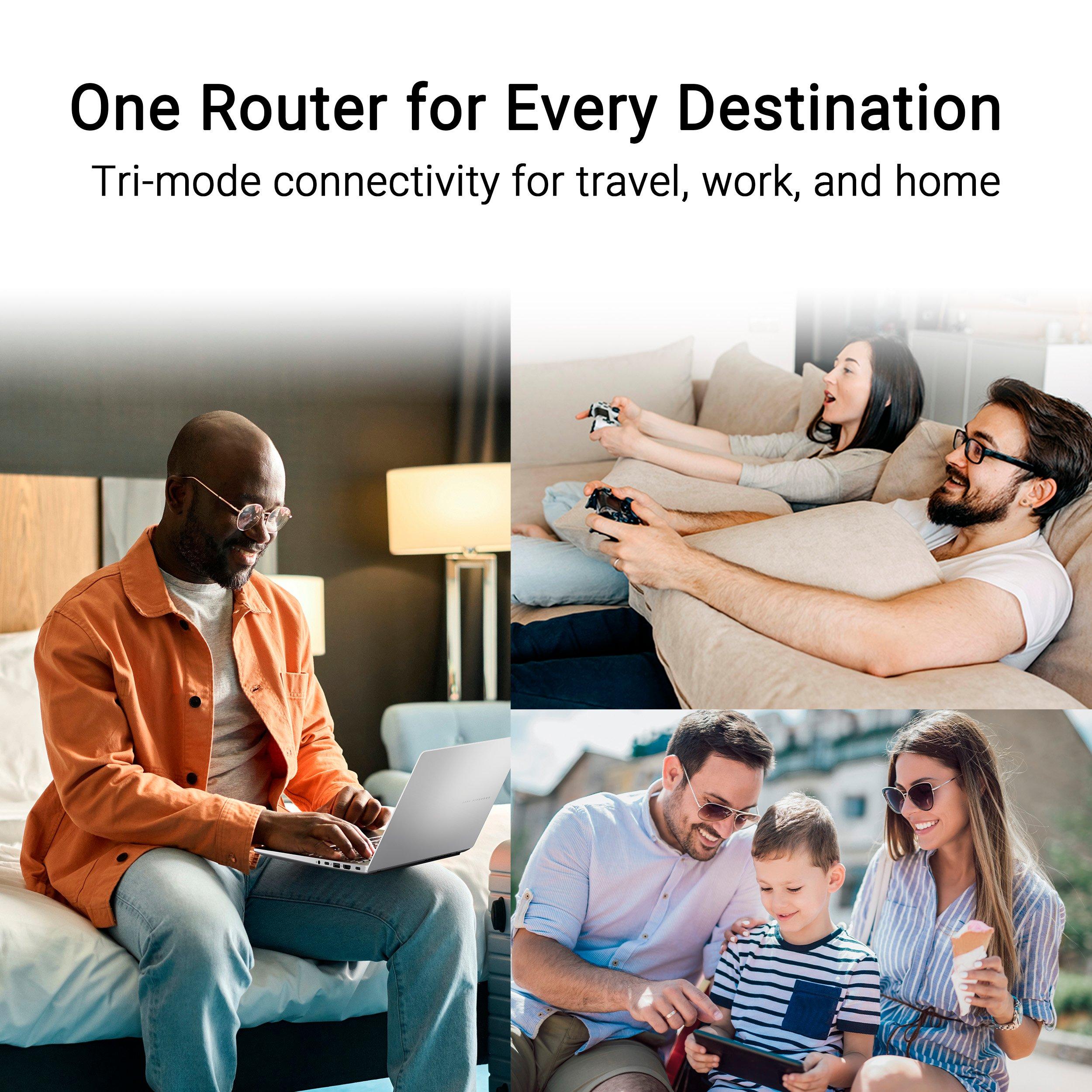 Blanc - ASUS - ASUS RT-BE58 Go Travel Router 4G and 5G Mobile tethering Public WiFi Mode - 3