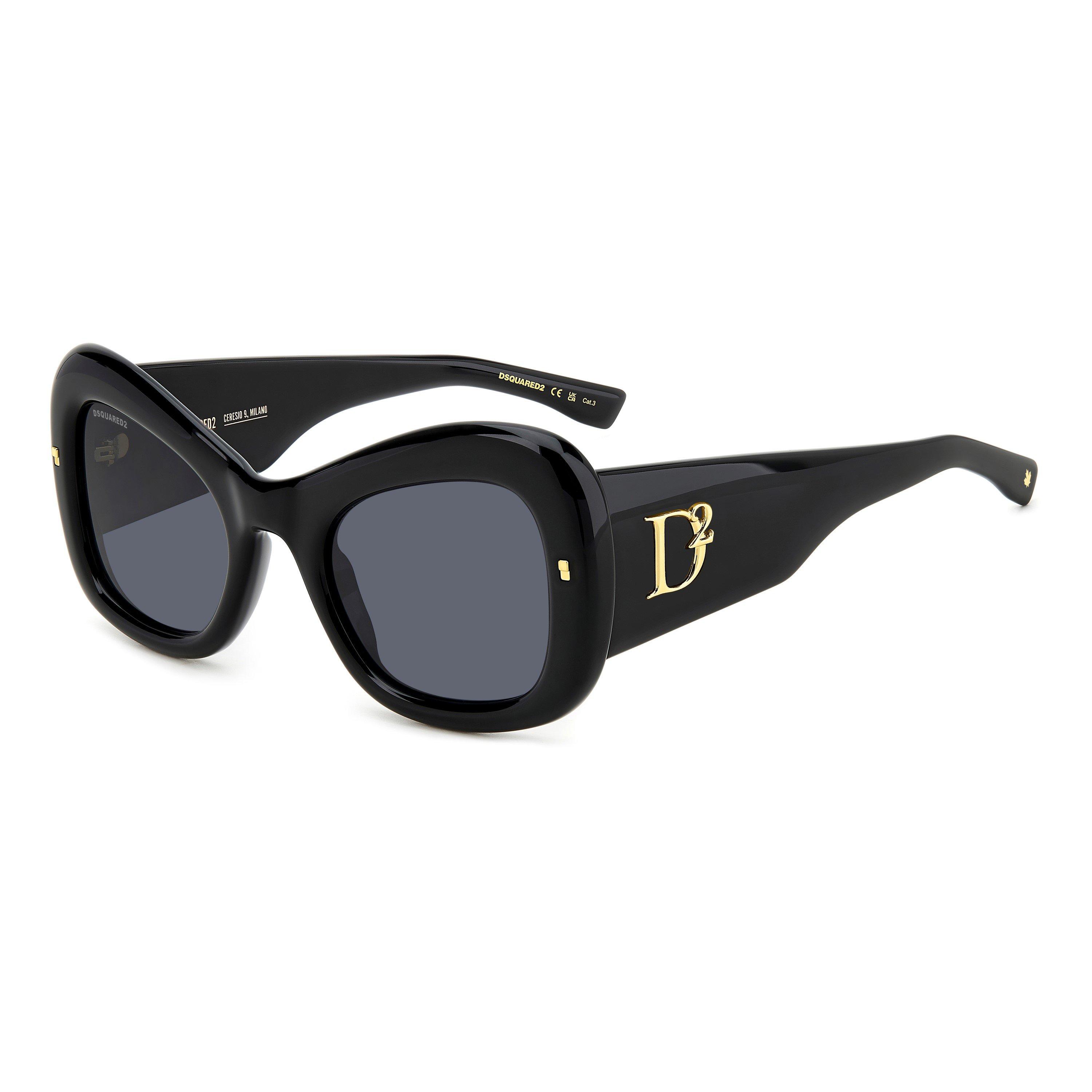 Black - DSquared2 - Women's Oversized Sunglasses - 1