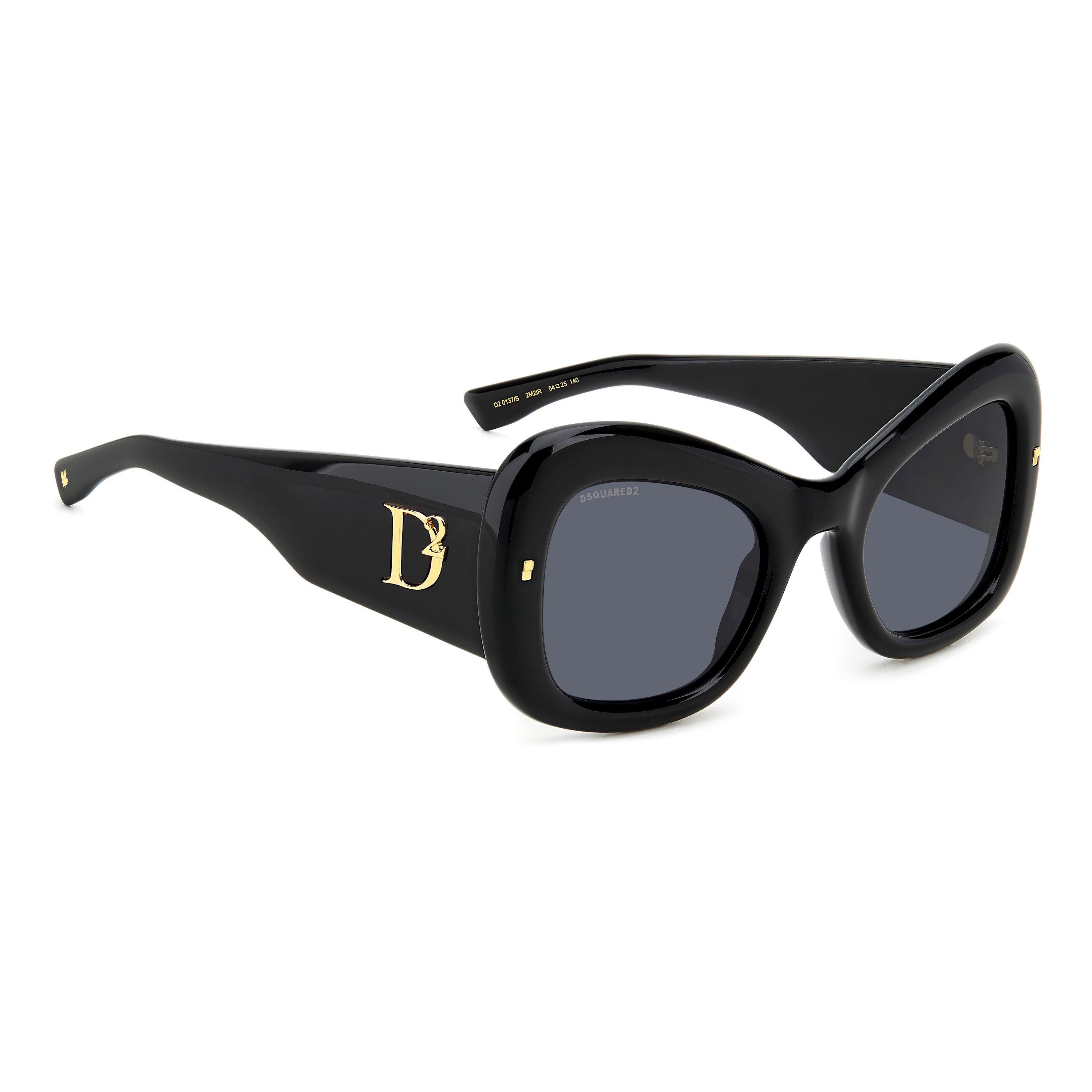 Black - DSquared2 - Women's Oversized Sunglasses - 3