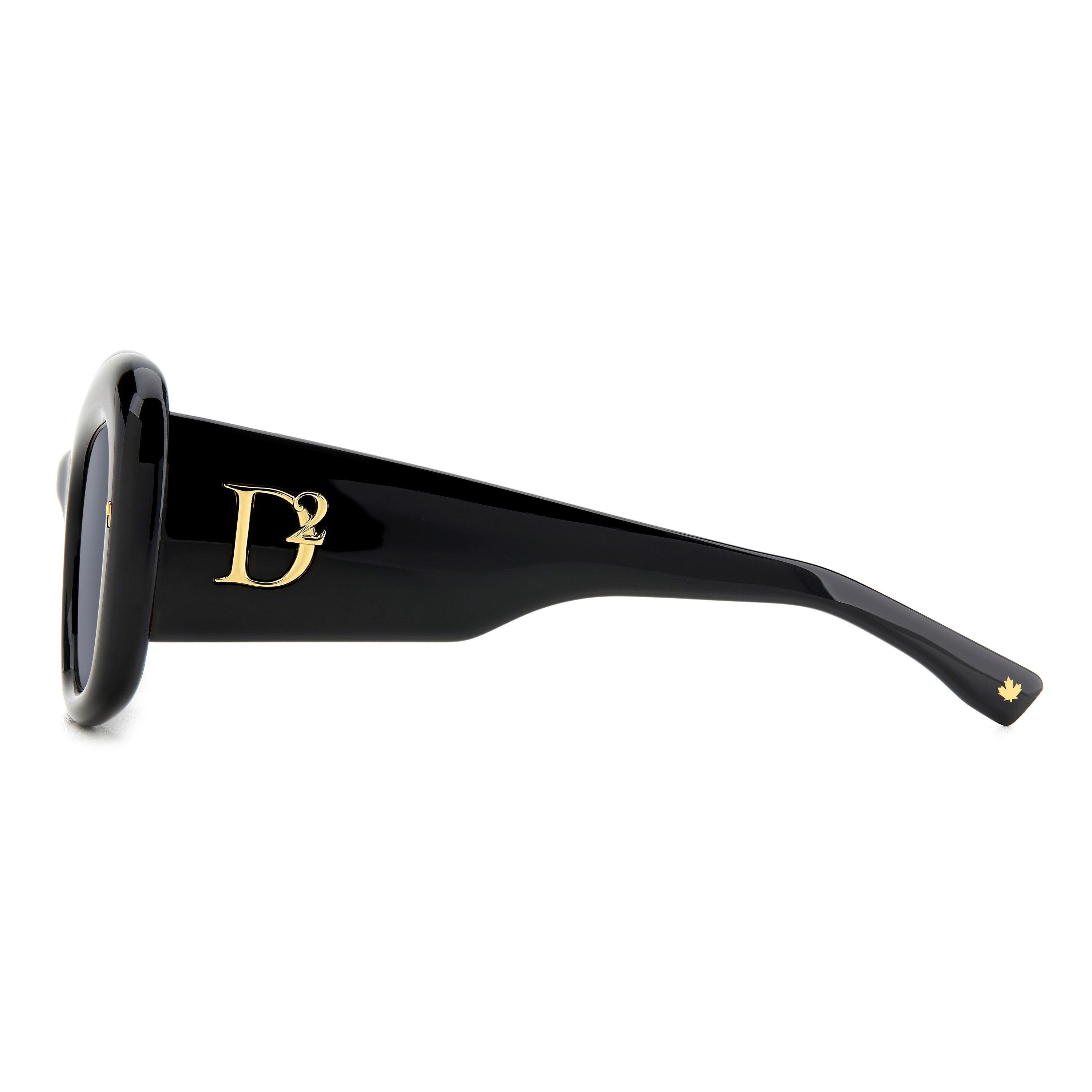 Black - DSquared2 - Women's Oversized Sunglasses - 4