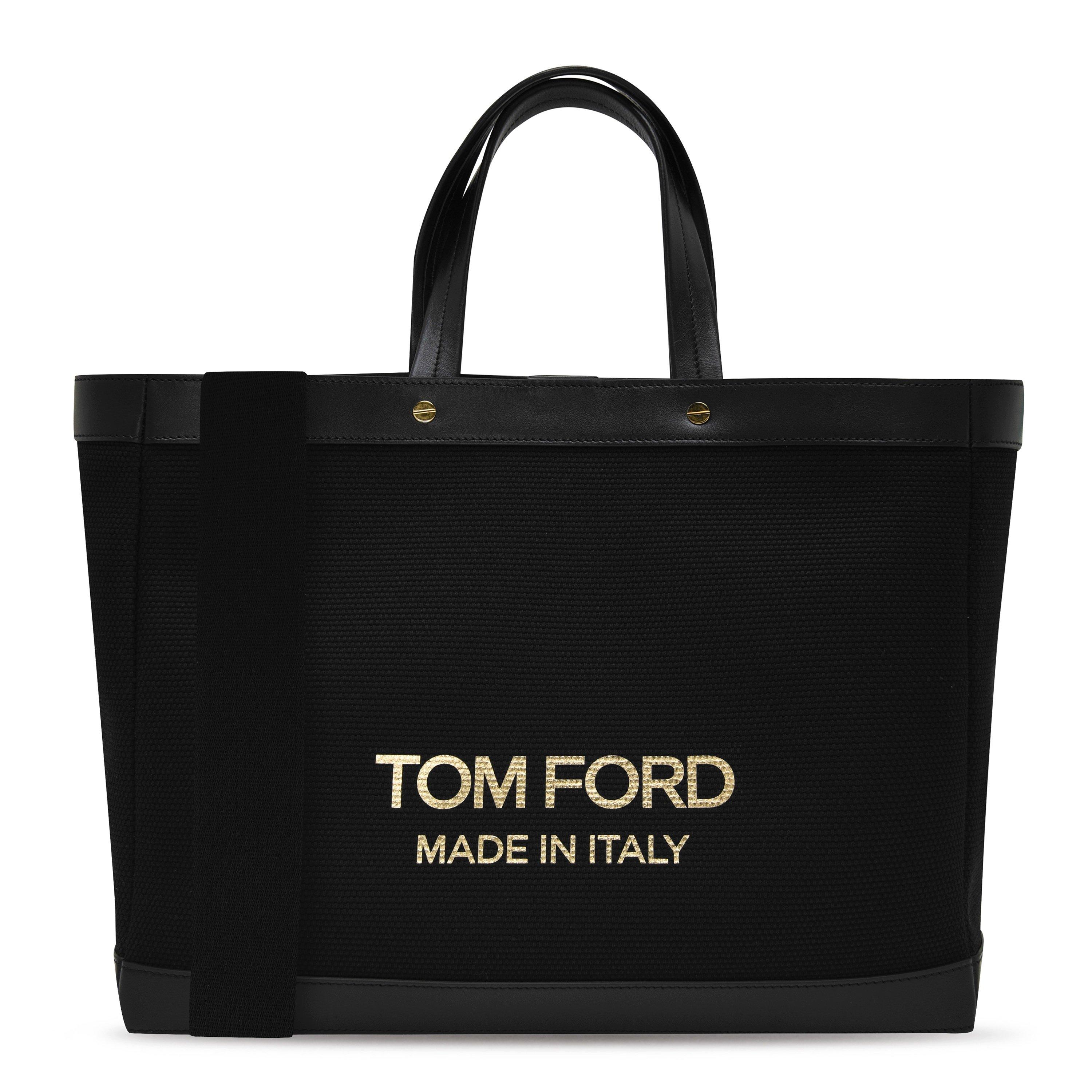 Black C9203 - Tom Ford - Small Canvas Shopper - 6