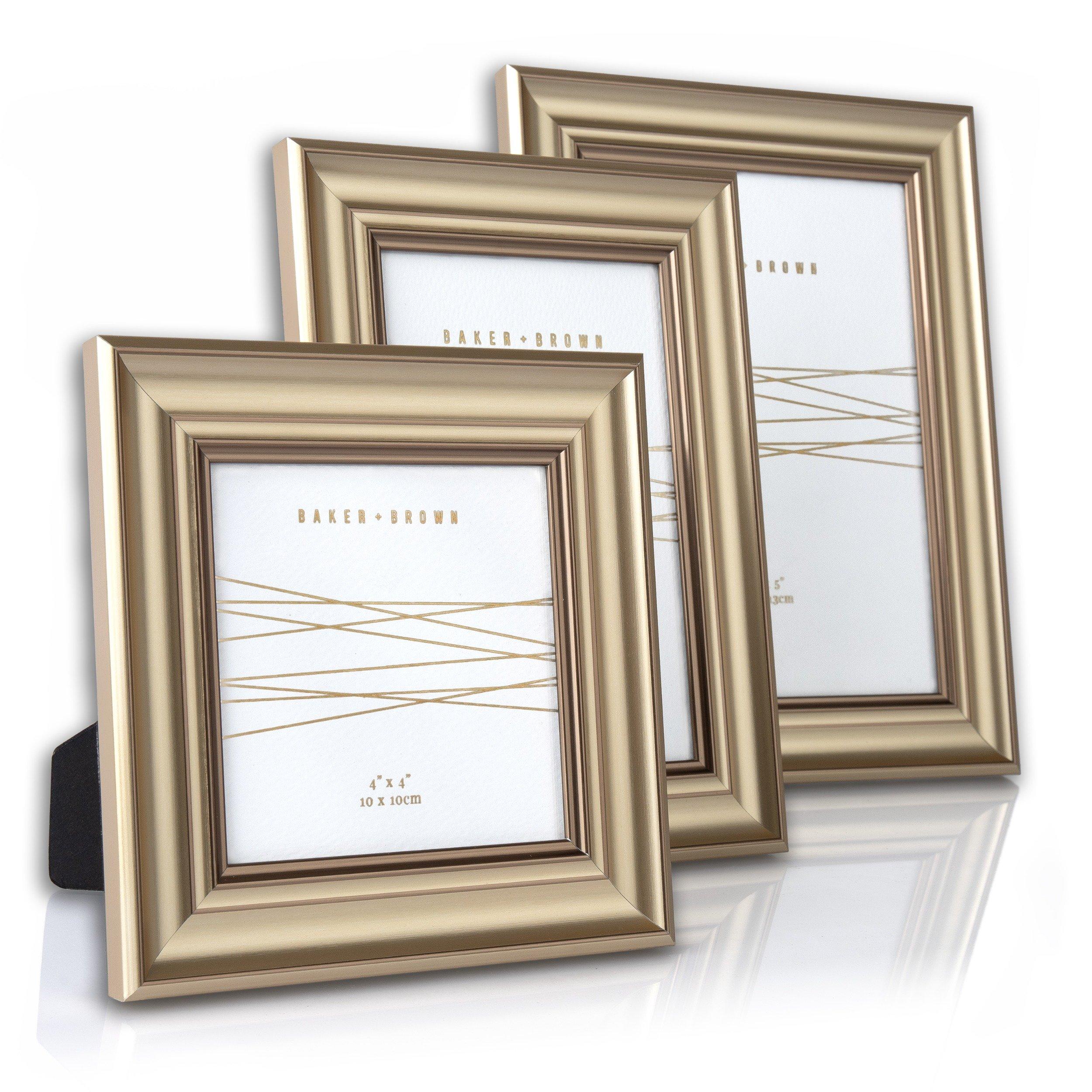 Gallery  Kendal Photo Frame 4X4in (3Pk) - Gold - 4x6in