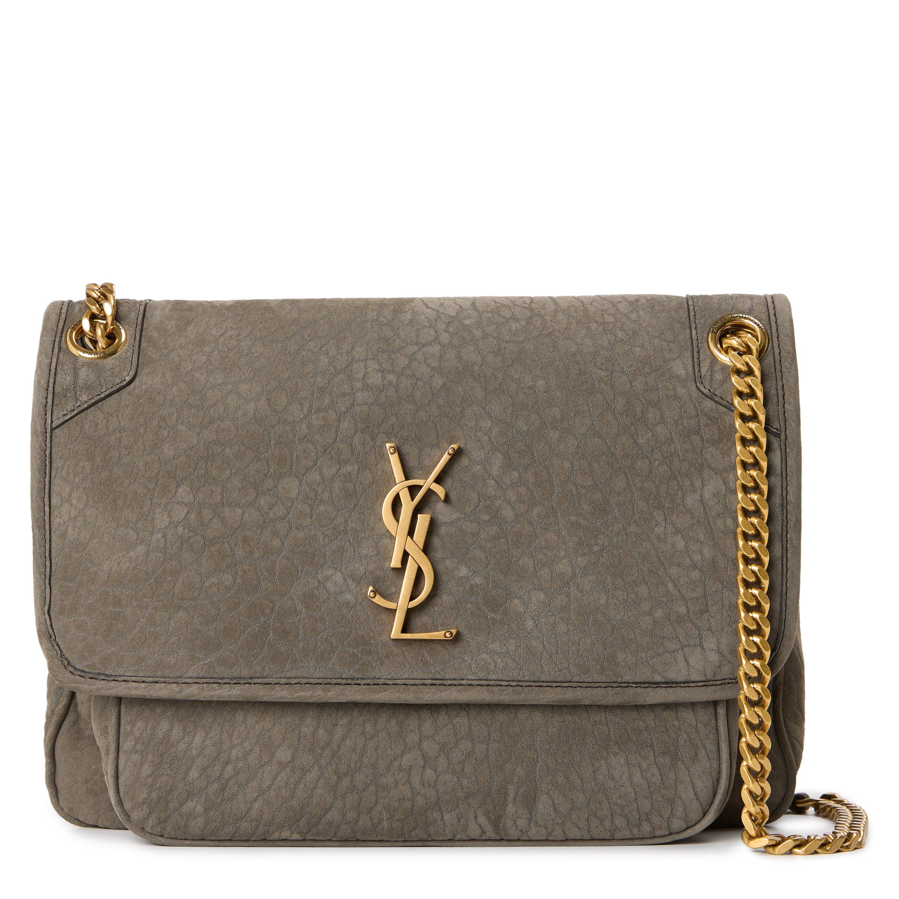 Zinc Grey - Saint Laurent - Women's Nubuck Niki Shoulder Bag - 1
