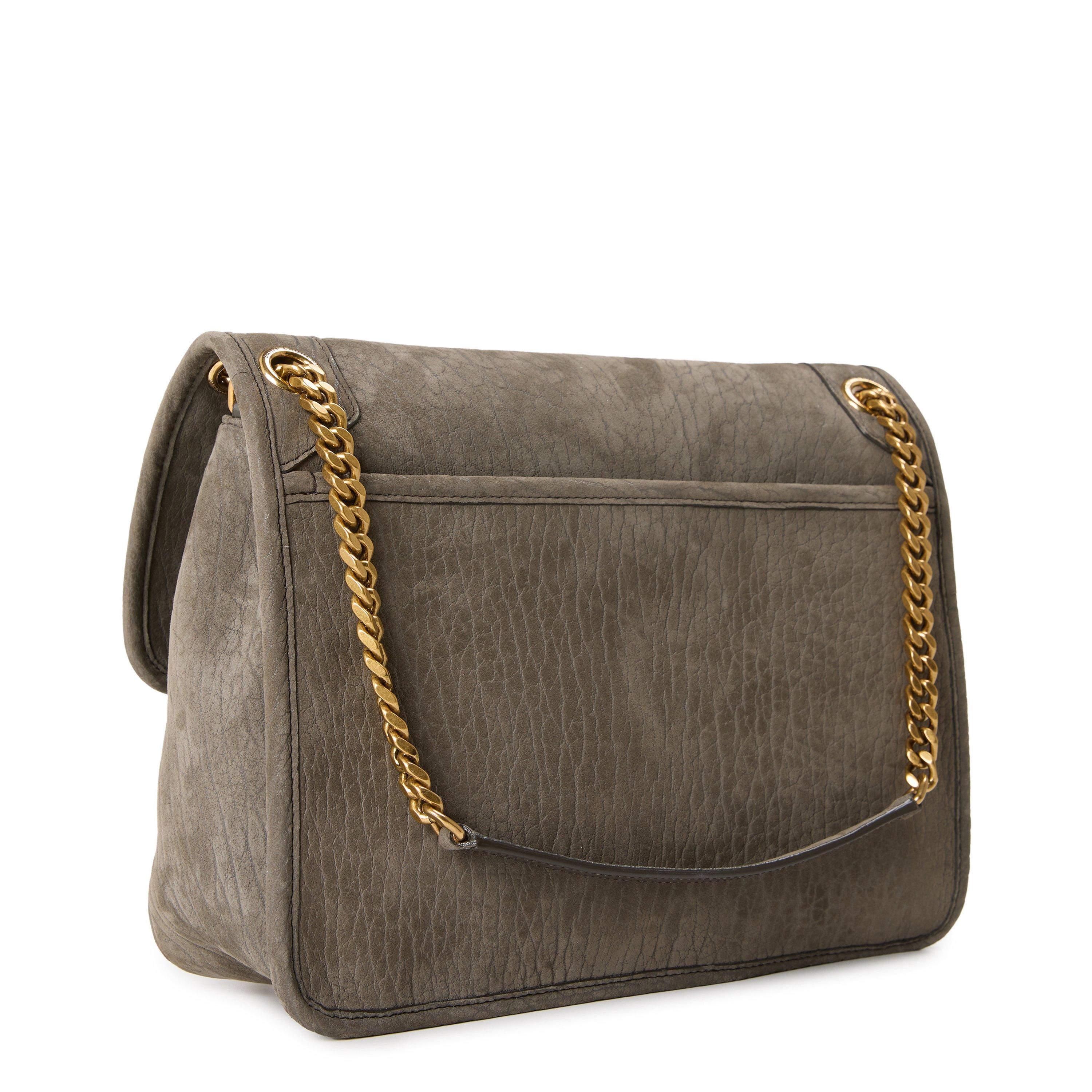 Zinc Grey - Saint Laurent - Women's Nubuck Niki Shoulder Bag - 2
