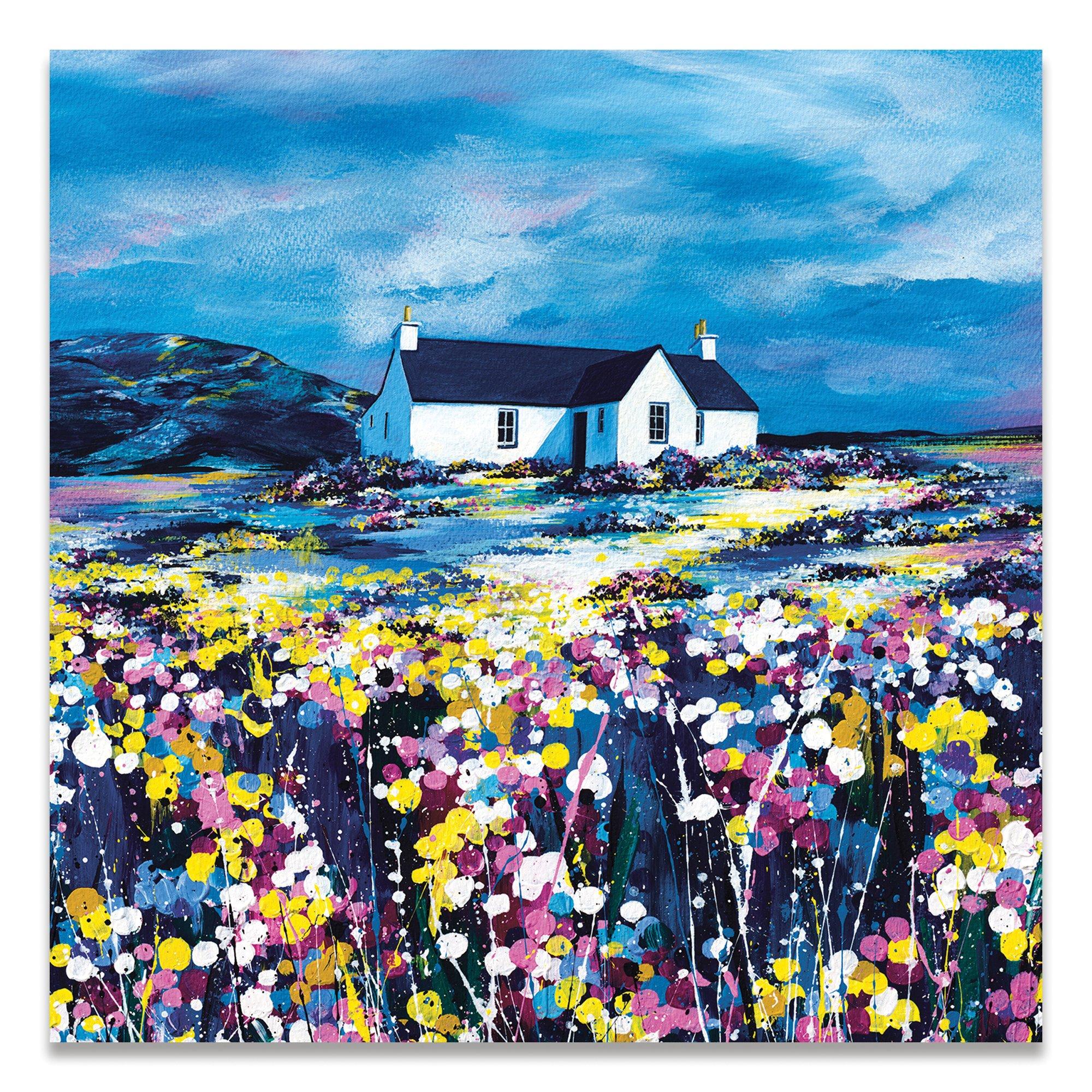Multi - The Art Group - Avril Thomson Smith Blue Rig 60X60 Wall Art