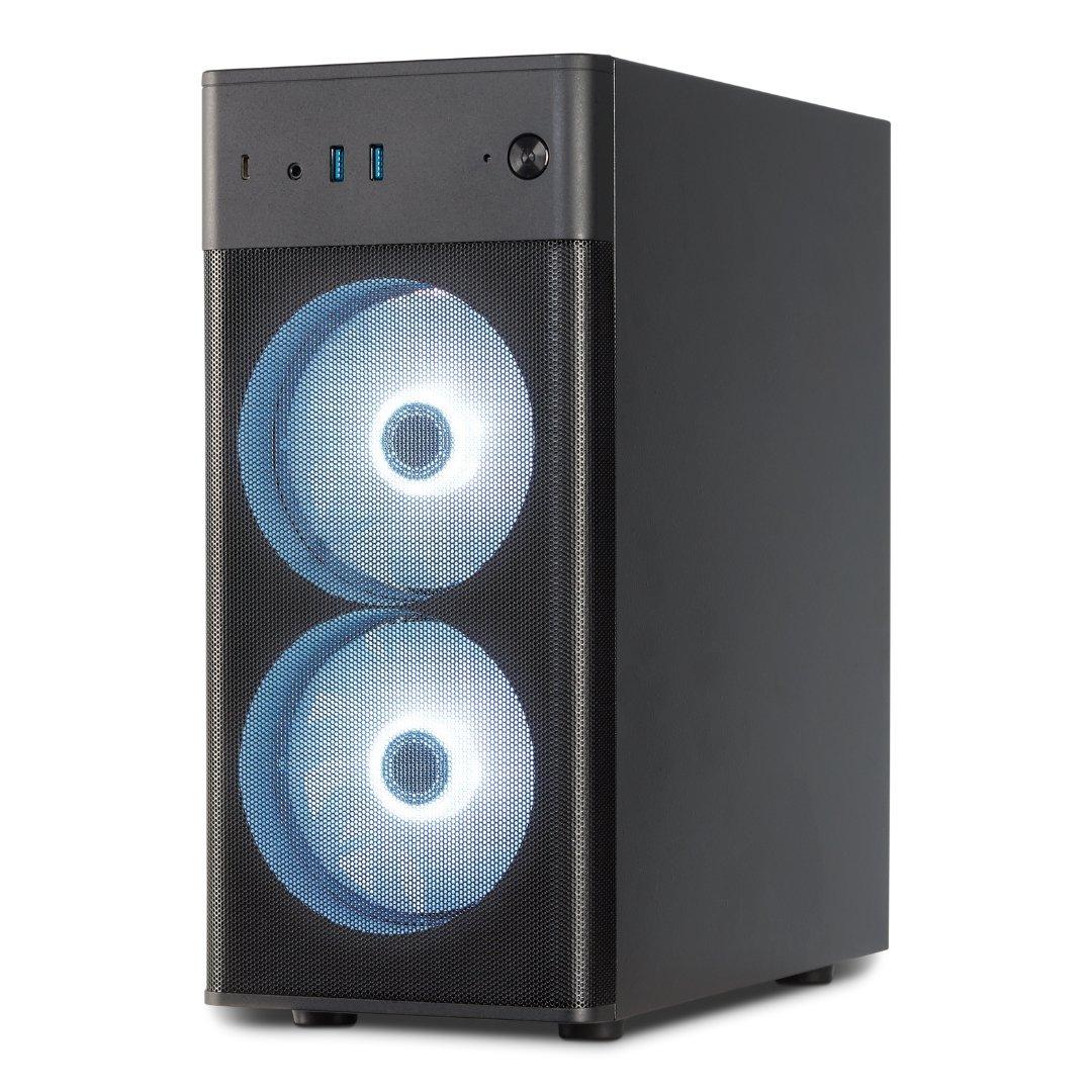 Zwart - Medion - Erazer Recon E45 Gaming Desktop – AMD Ryzen 5 5500 NVIDIA RTX 5050 Windows 11 Home - 2