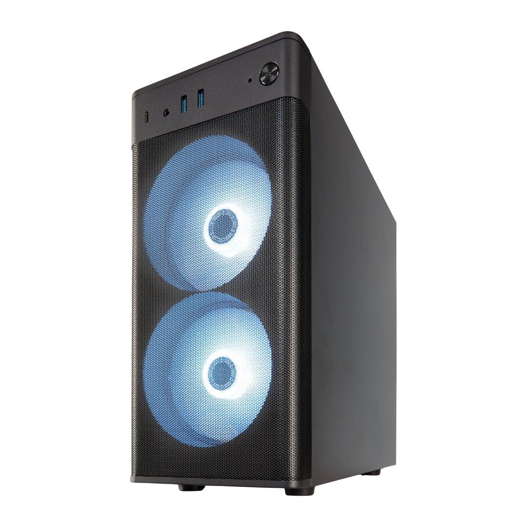 Zwart - Medion - Erazer Recon E45 Gaming Desktop – AMD Ryzen 5 5500 NVIDIA RTX 5050 Windows 11 Home - 3