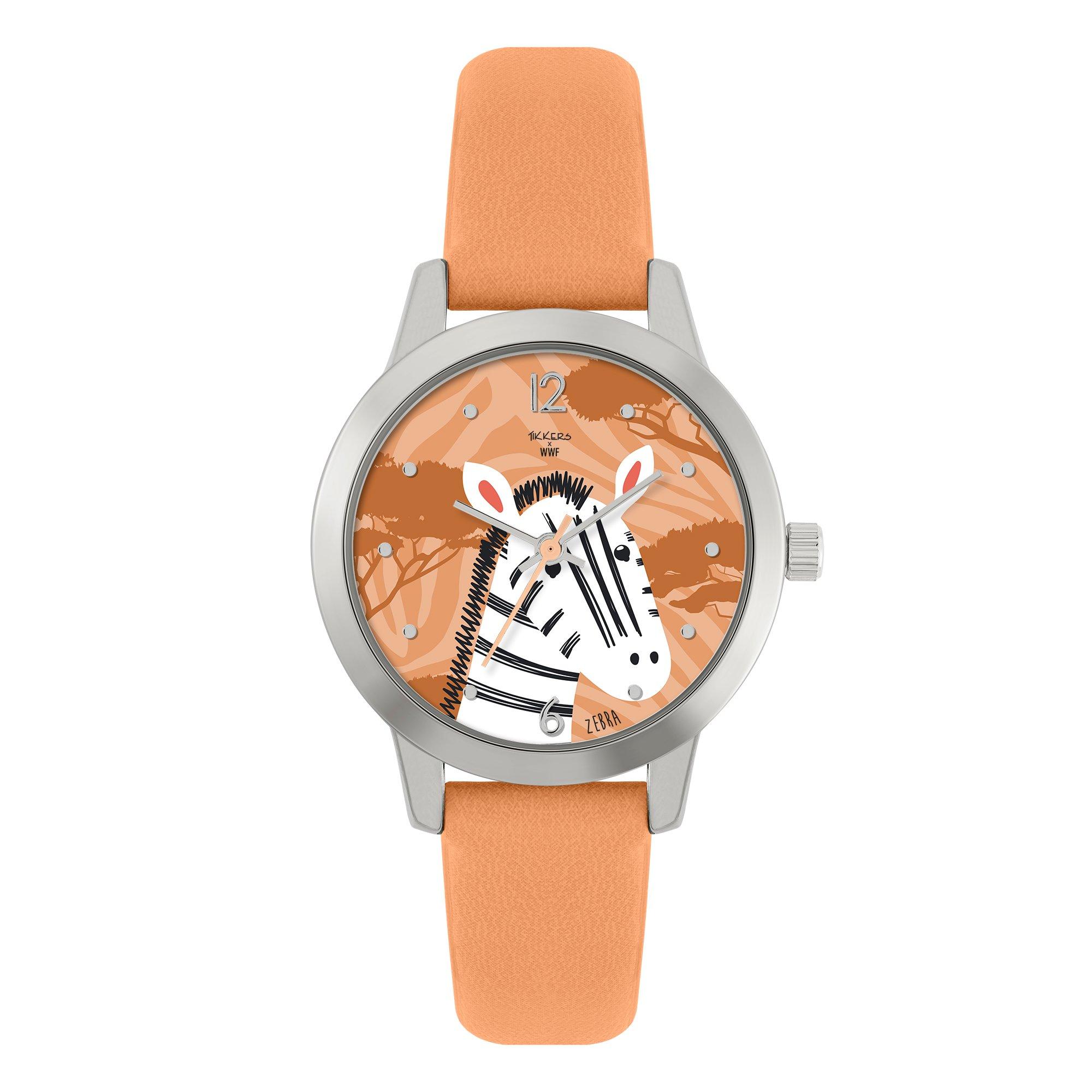 Orange - Tikkers - Kids' Tikker Zebra Quartz Watch - 1