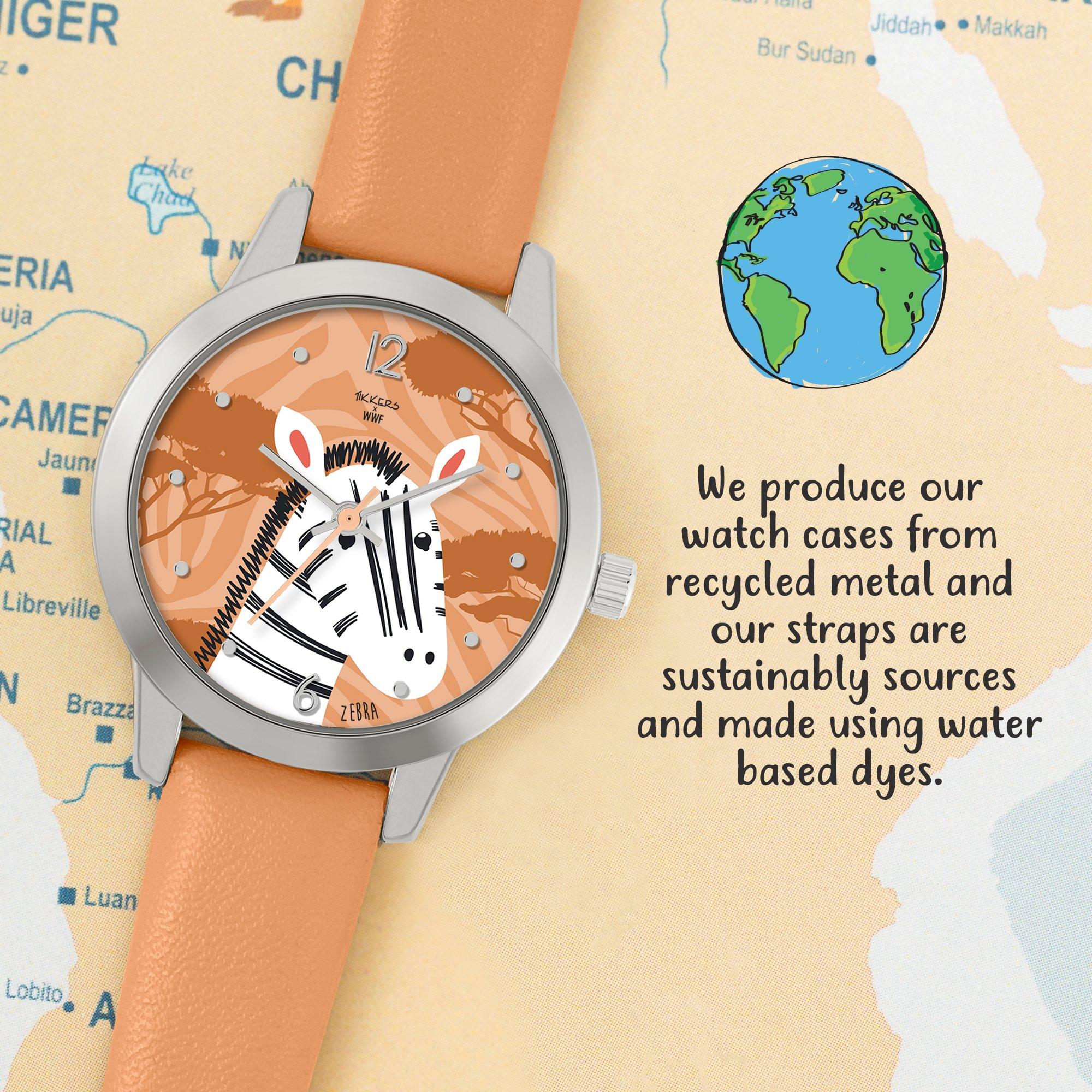 Orange - Tikkers - Kids' Tikker Zebra Quartz Watch - 2