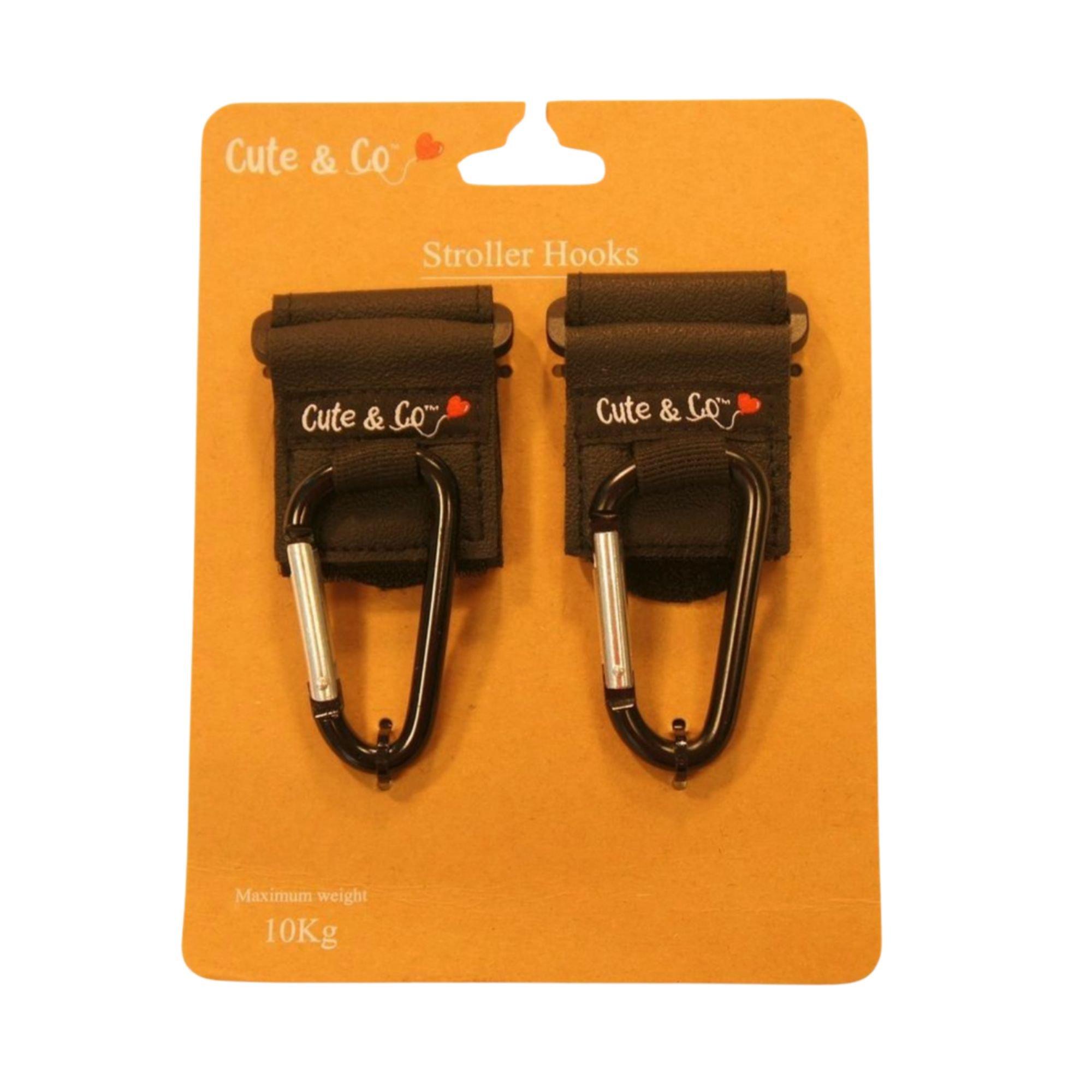 Black - Cute and Co - & Co Baby Pushchair Carabiner Straps - 5