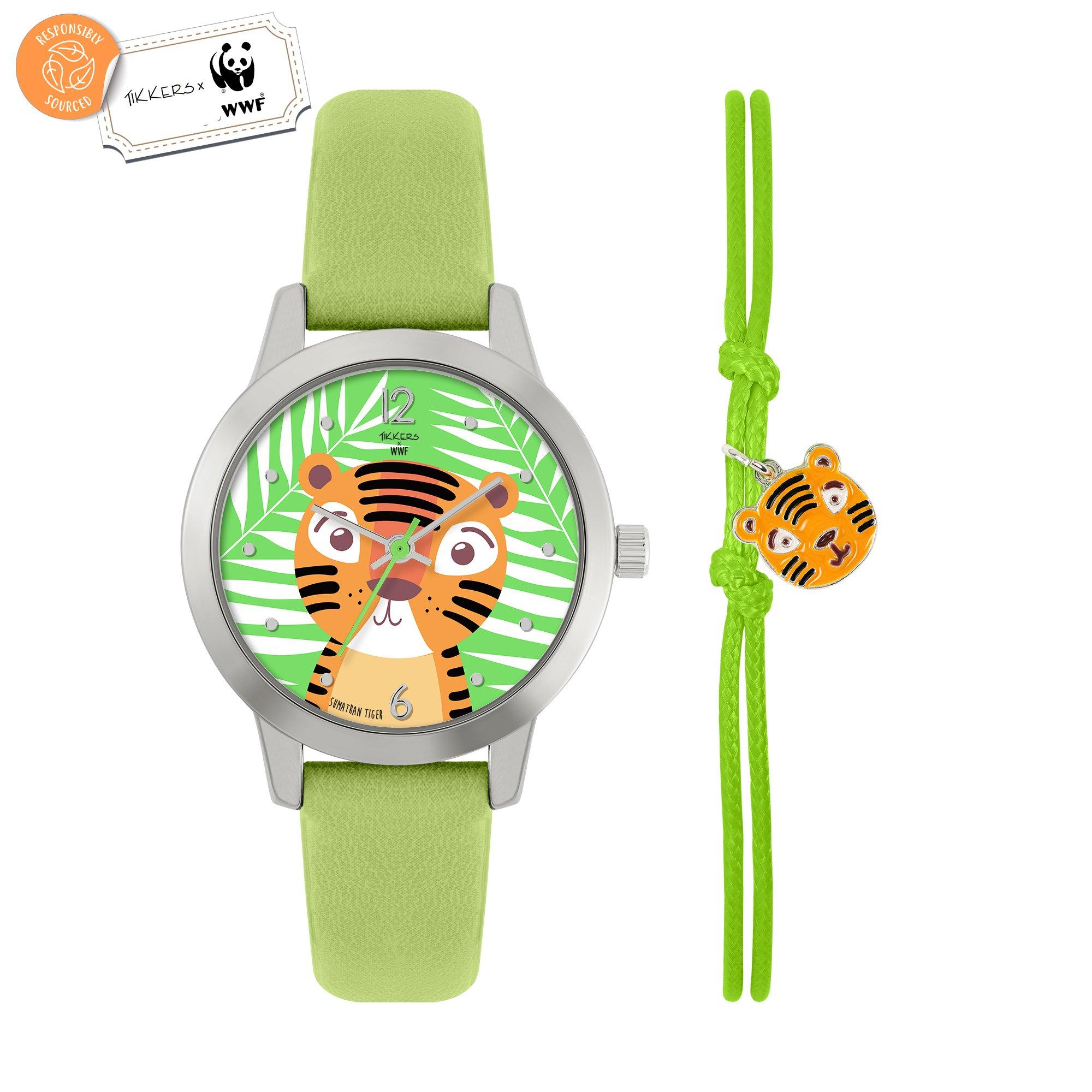 Green - Tikkers - Kids' Tikker x WWF Tiger Quartz Watch - 1