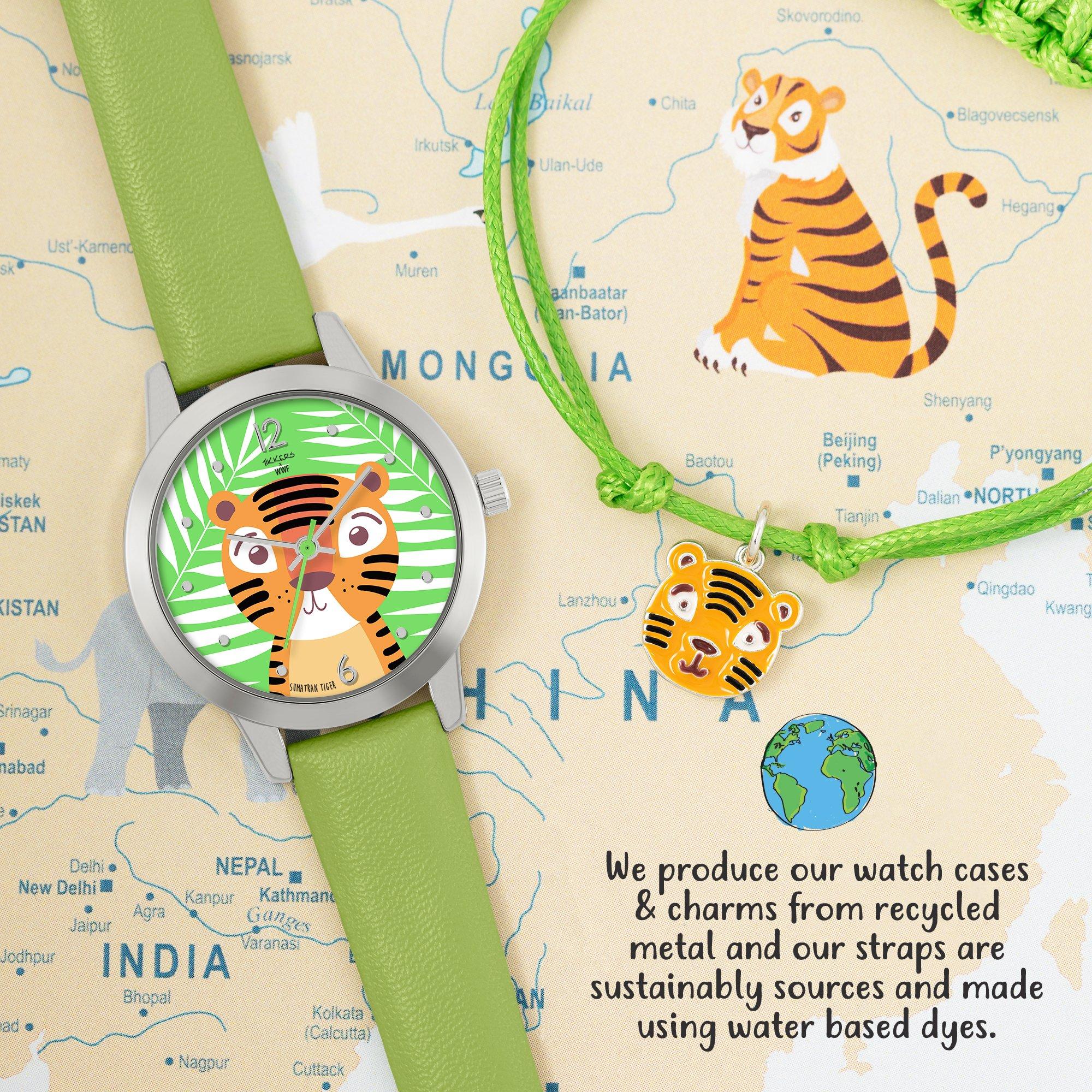 Vert - Tikkers - Kids' Tikker x WWF Tiger Quartz Watch - 3