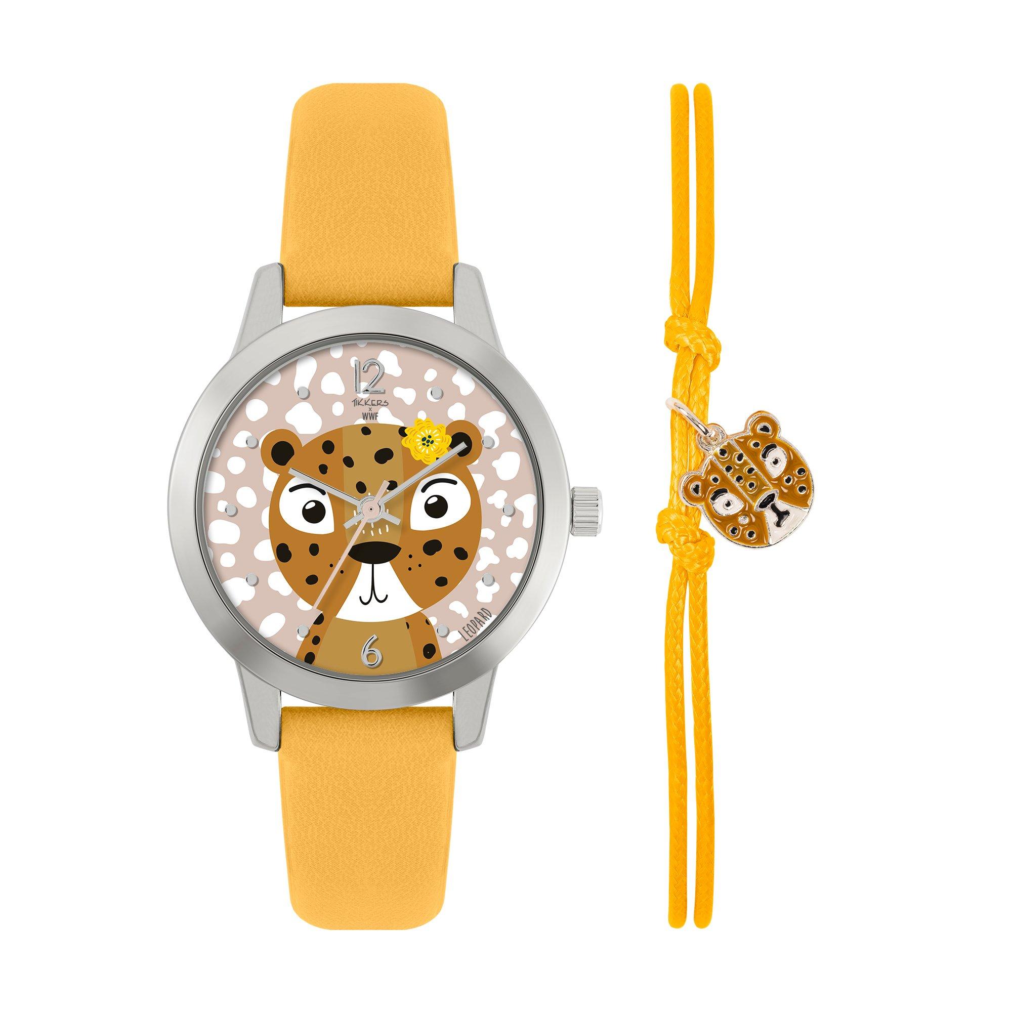 Jaune - Tikkers - Kids' Tikker x WWF Leopard Analogue Quartz Watch - 2