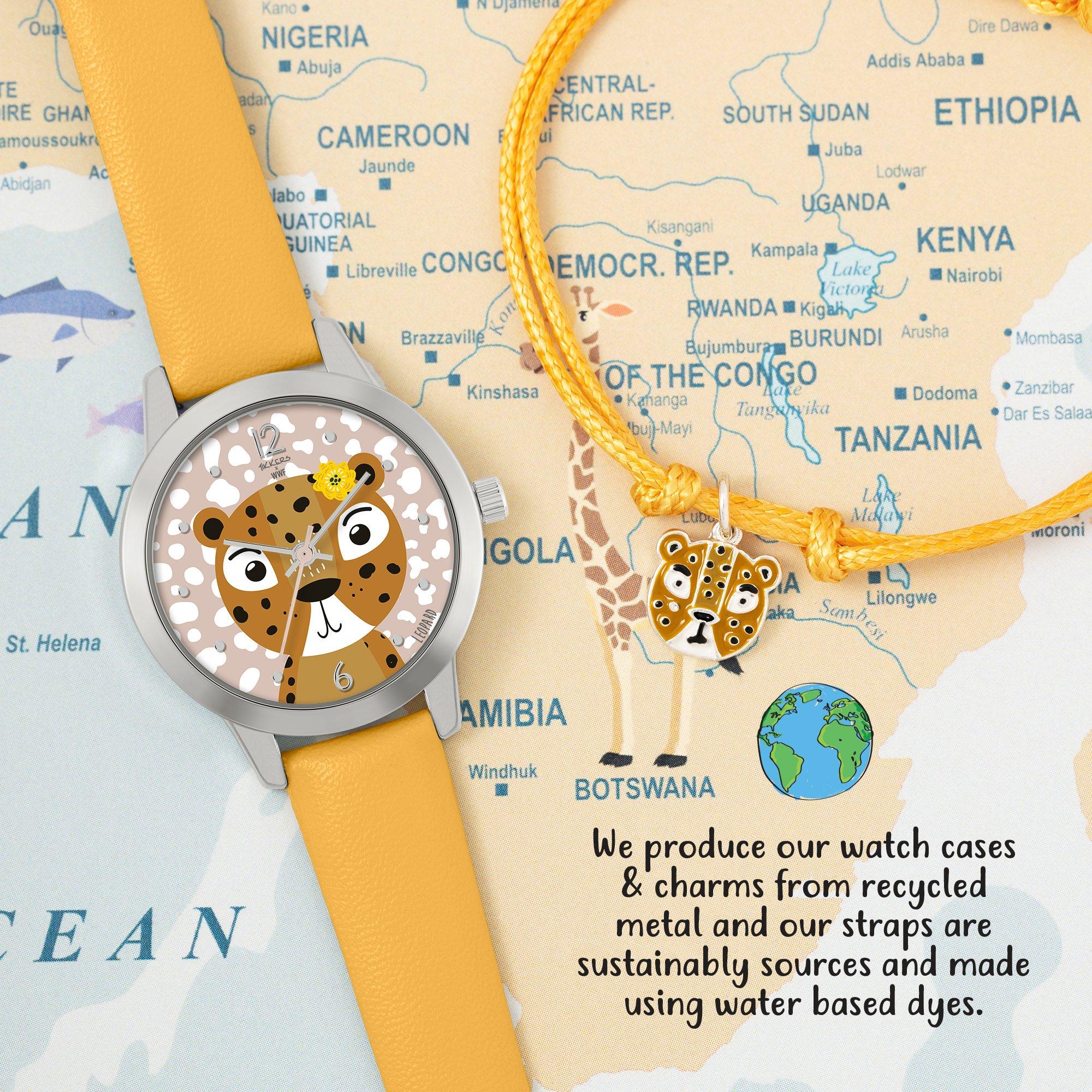 Jaune - Tikkers - Kids' Tikker x WWF Leopard Analogue Quartz Watch - 3