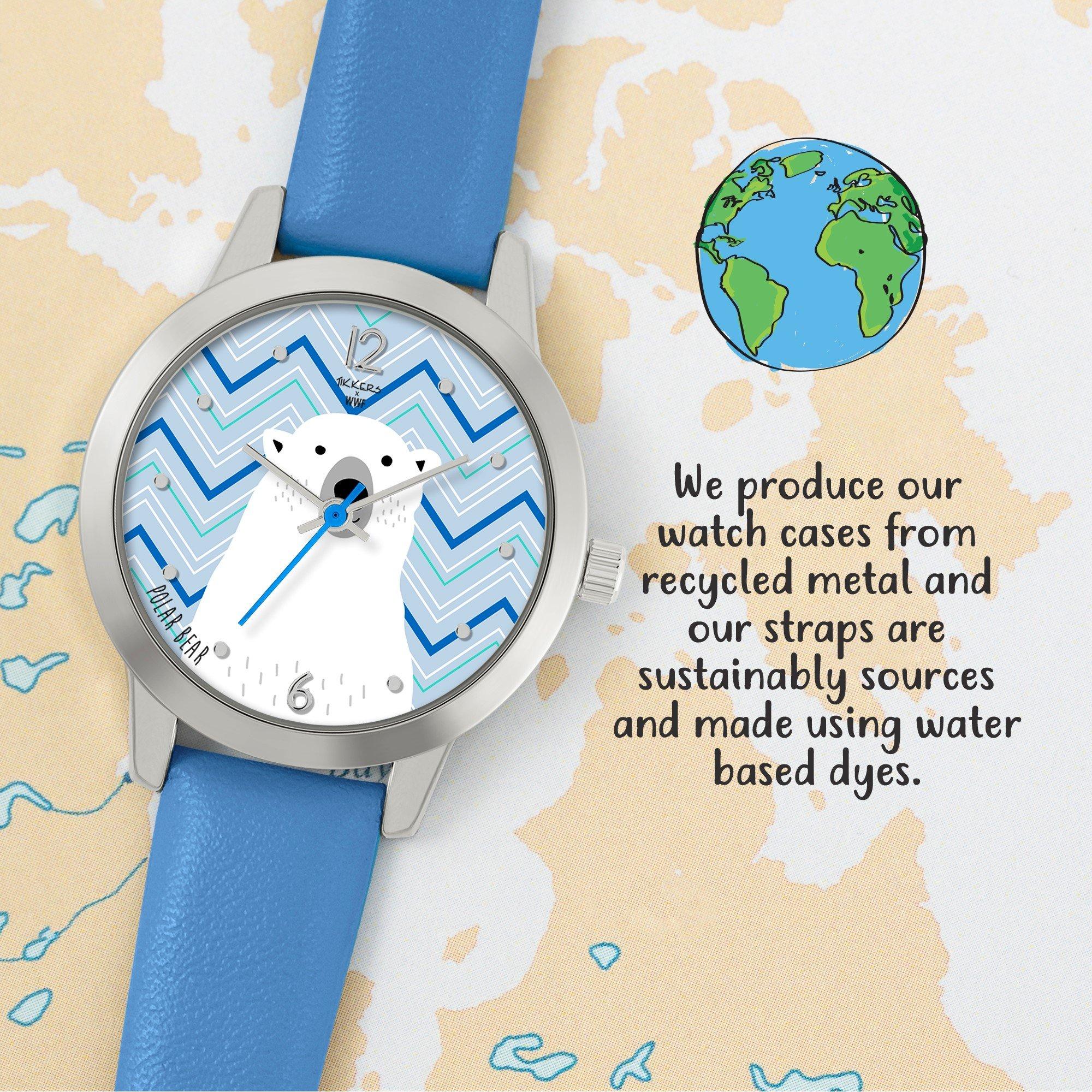 Blau - Tikkers - Kids' WWF Polar Bear Analogue Quartz Watch - 2