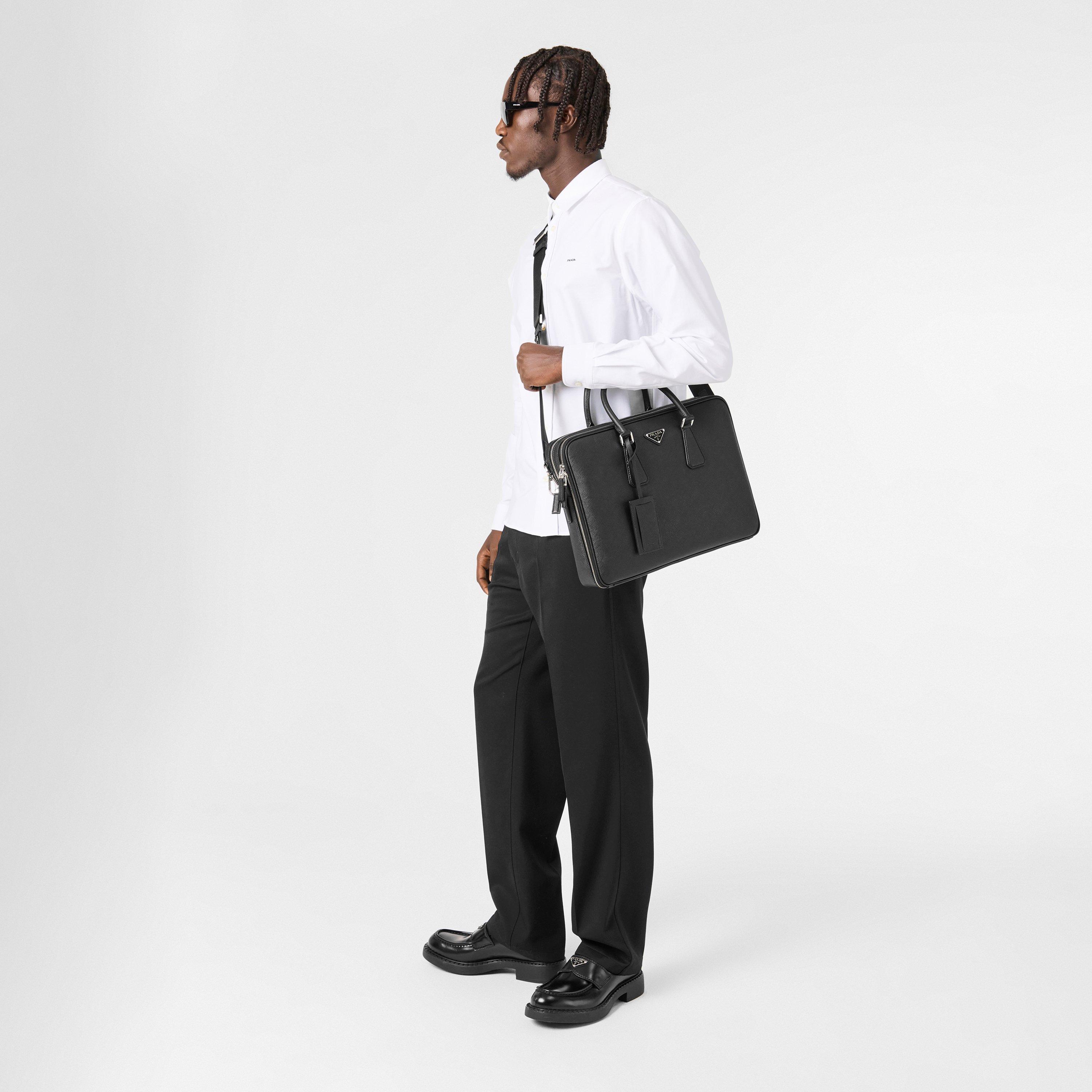 Black - Prada - Men's Cross Body Bag - 6