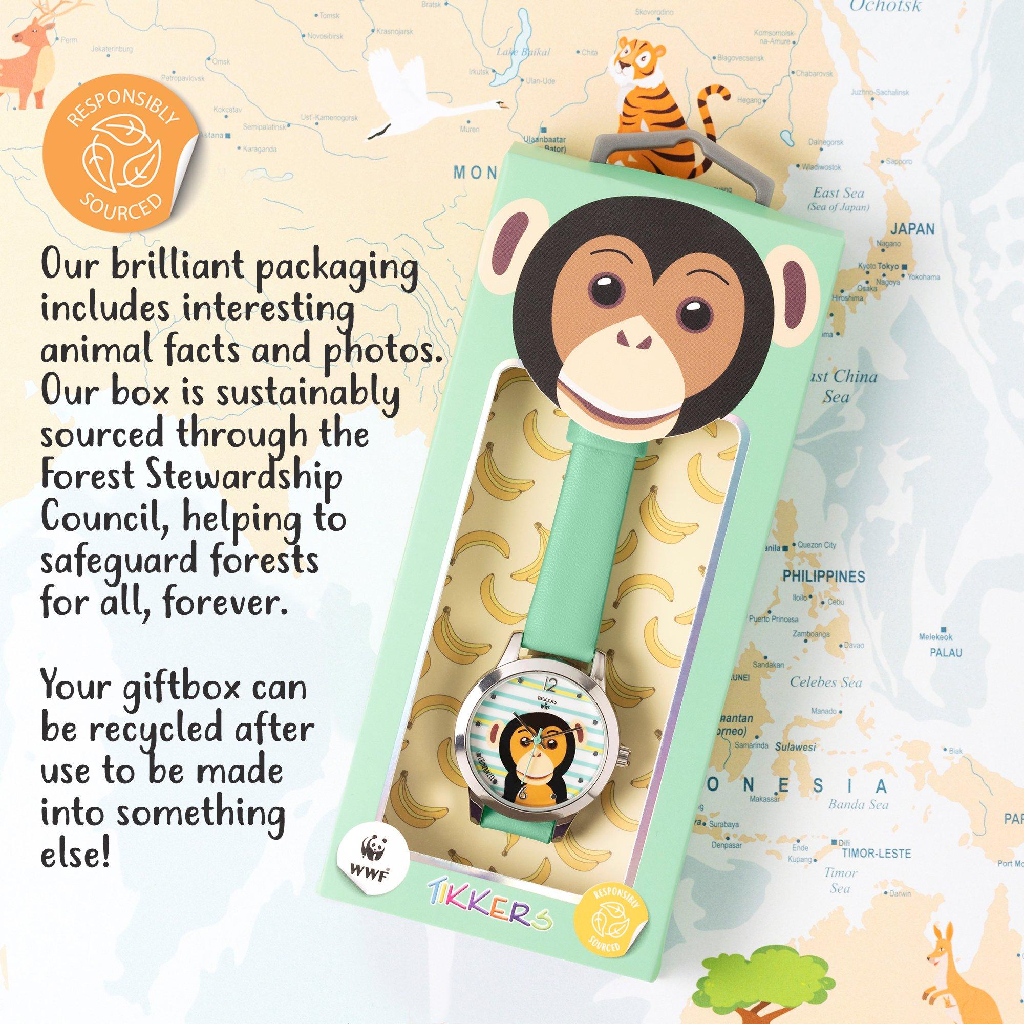 Green - Tikkers - Kids' Chimp Analogue Quartz Watch - 3