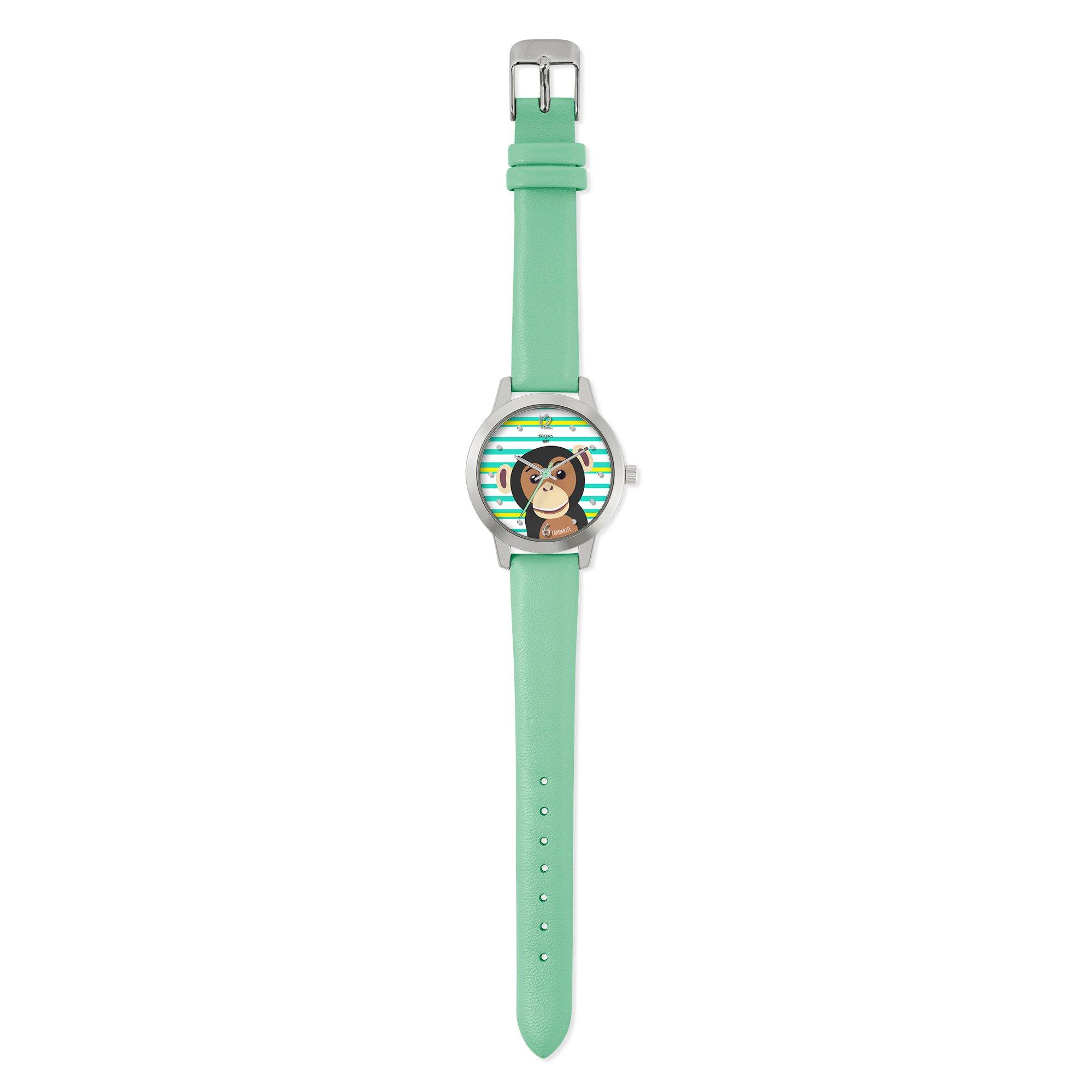 Green - Tikkers - Kids' Chimp Analogue Quartz Watch - 5