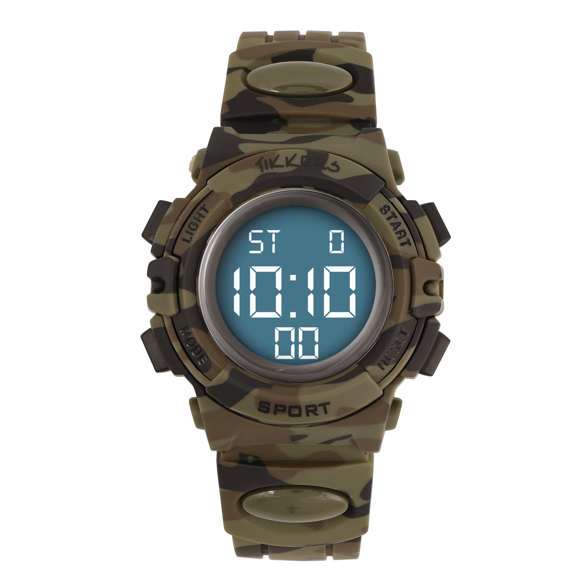 Tikkers  Kids Kids' Tikker Light Up Digital Watch - Green Camo