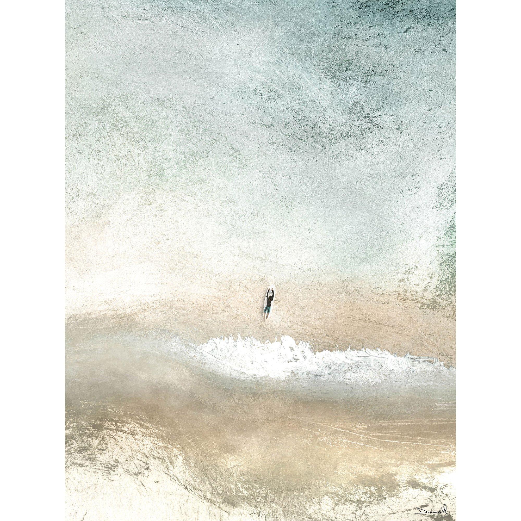 Multi - The Art Group - Dan Hobday Lone Surfer 60X80 Wall Art