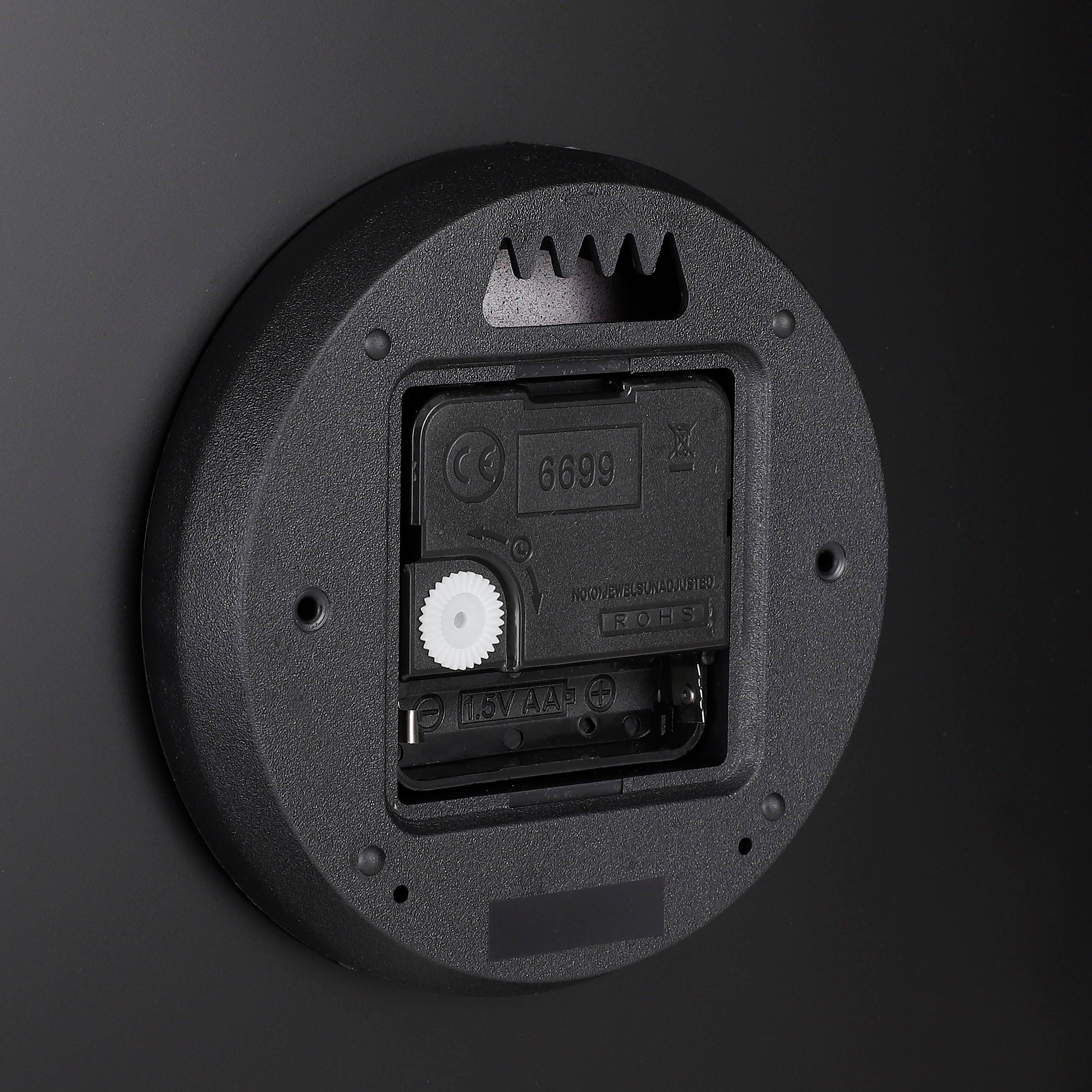 Black - Mica - Brixen wall clock aluminium - 3