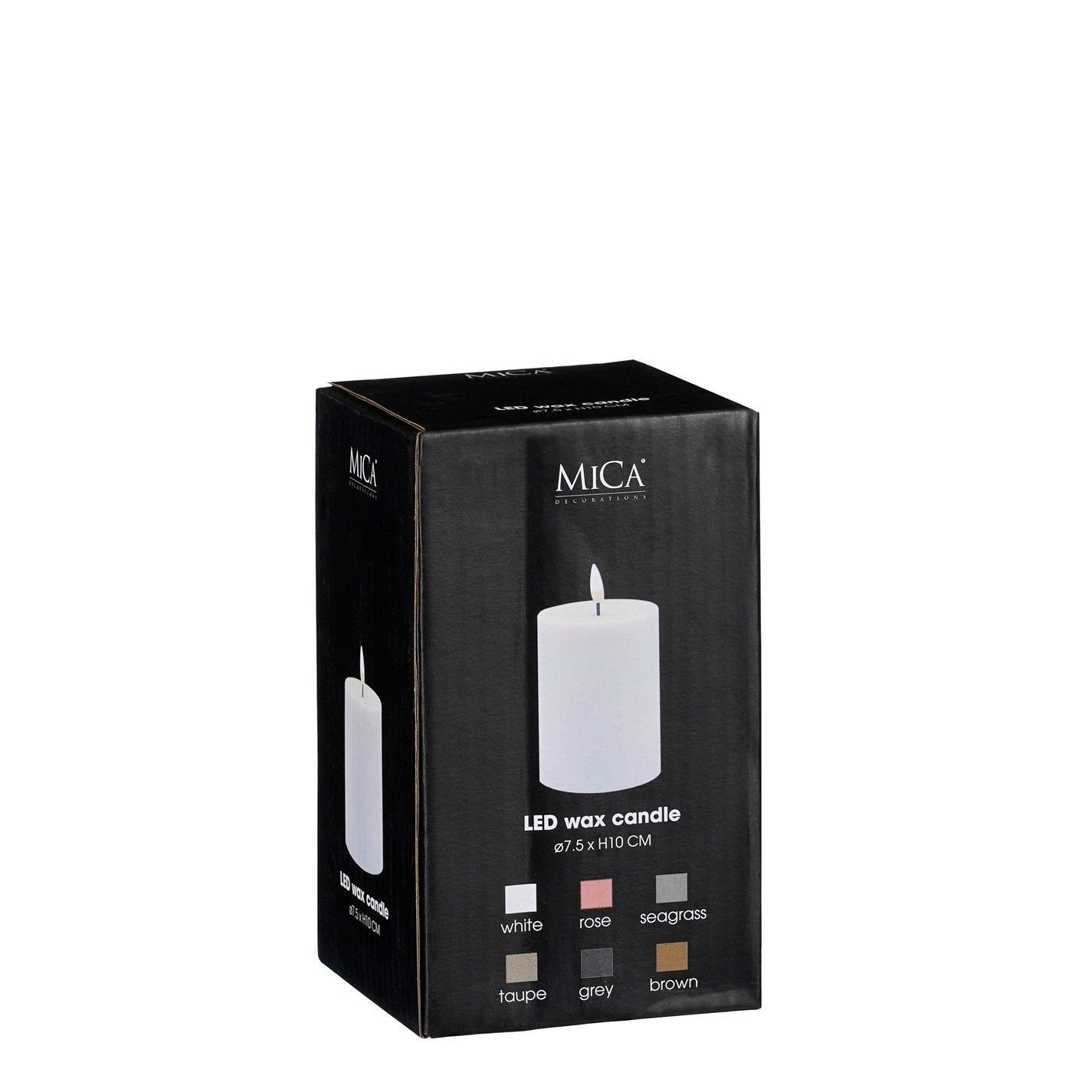 White - Mica - warm white led battery operated timer - 2