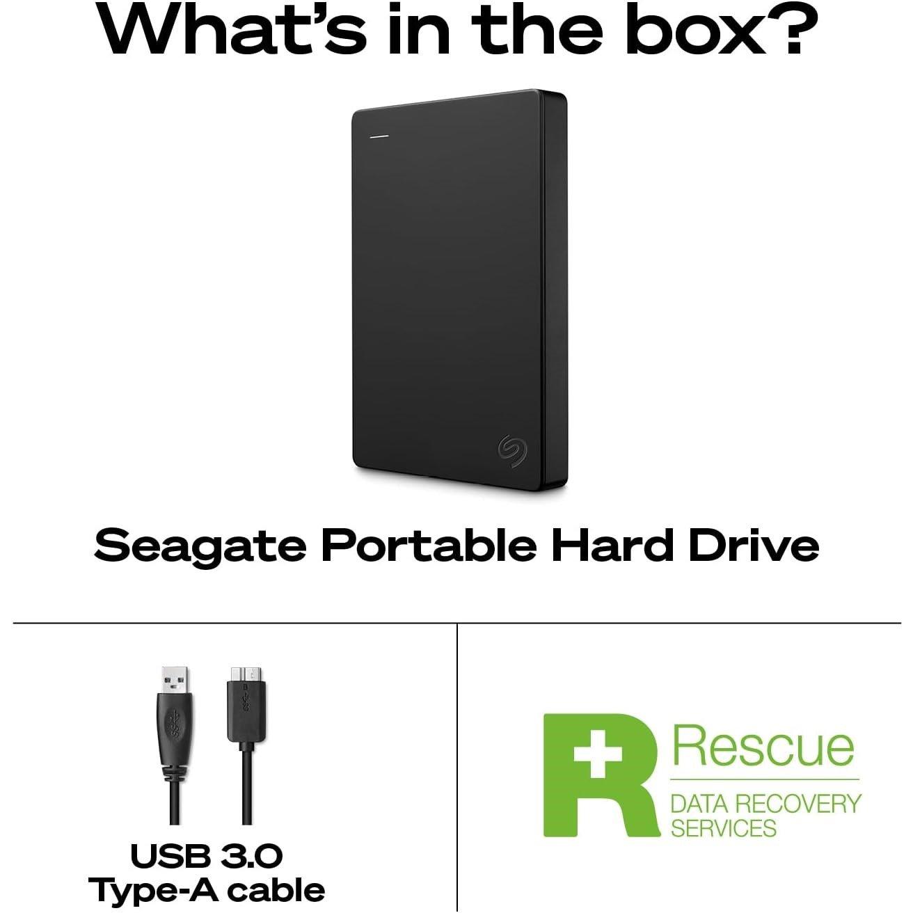 Nero - Seagate - Seagate Portable Drive 1TB External Hard Drive - 3