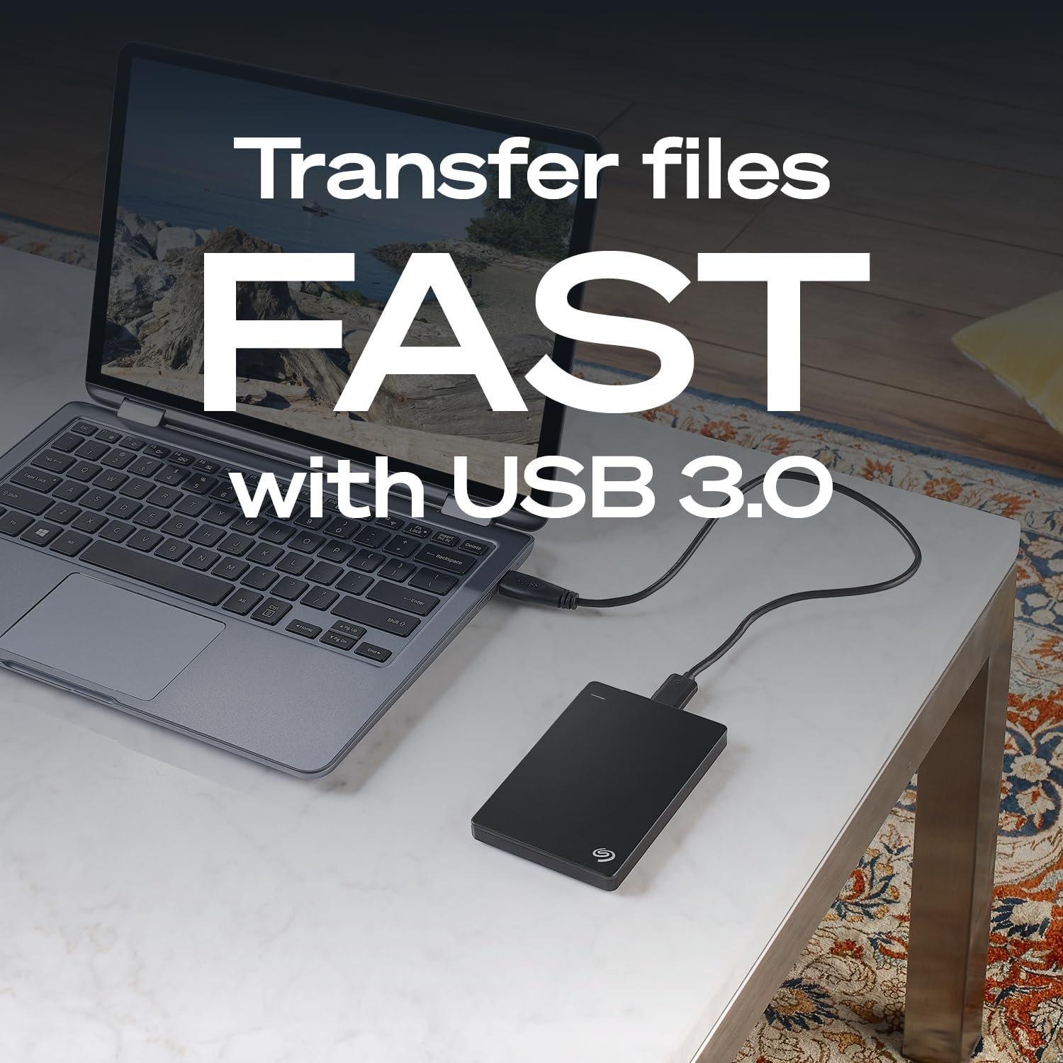 Nero - Seagate - Seagate Portable Drive 1TB External Hard Drive - 6