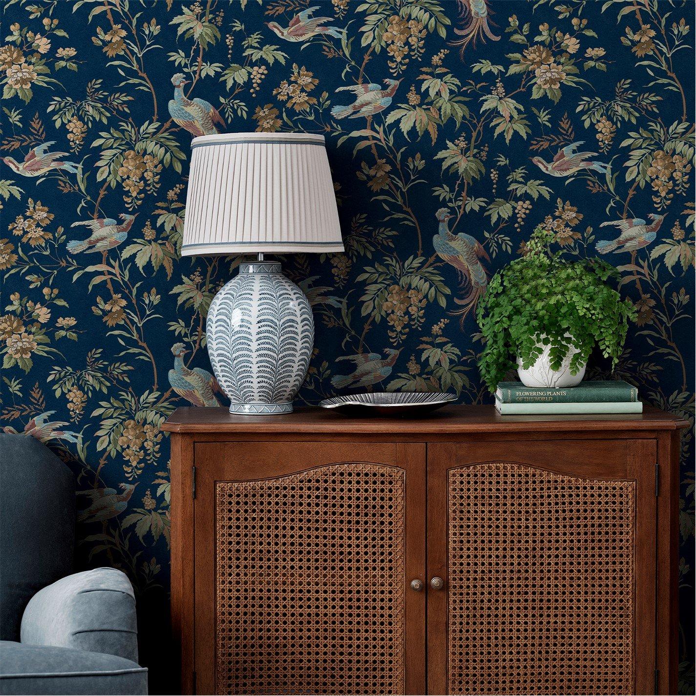 Laura Ashley  Attleton Wallpaper Midnight