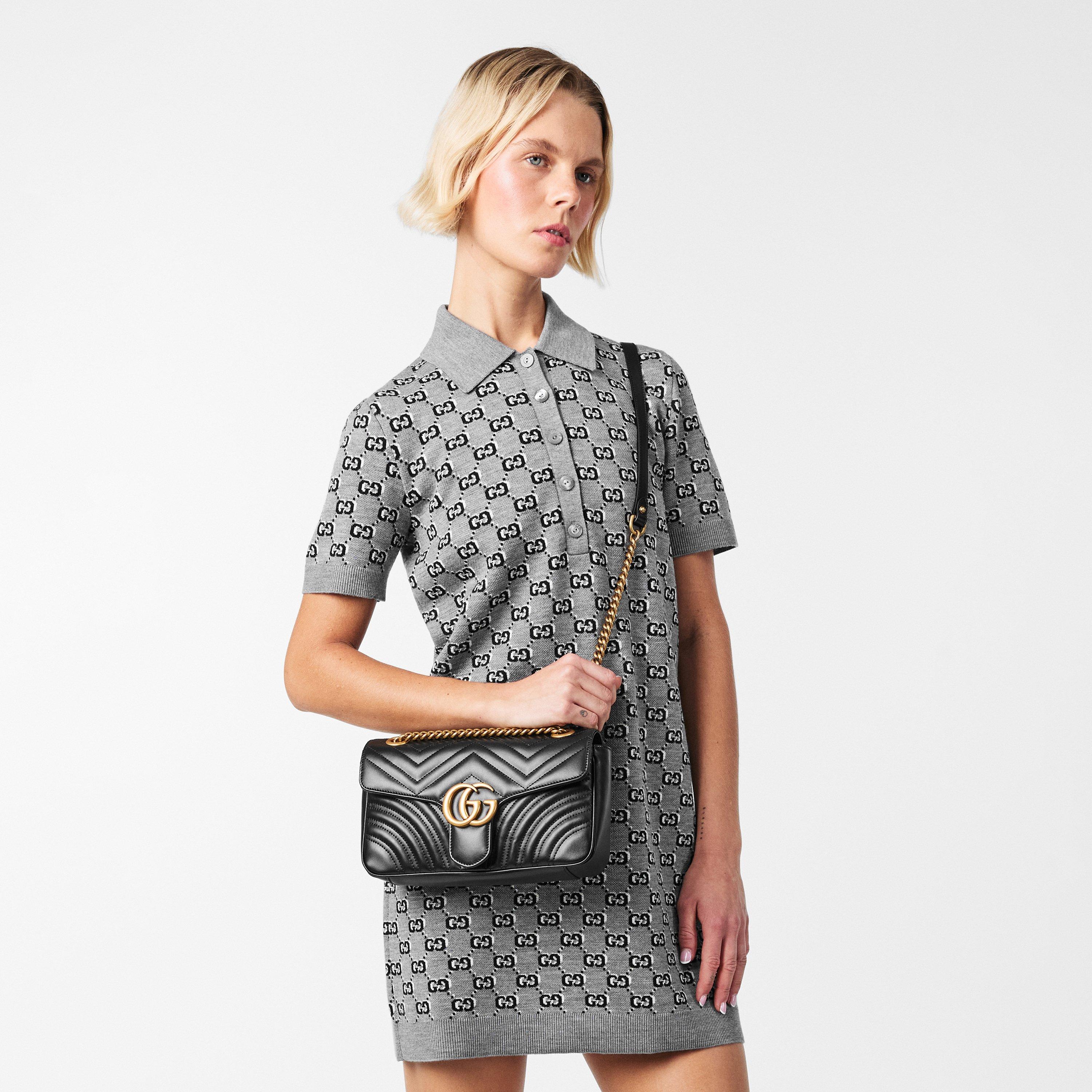 Nero - Gucci - GG Marmont Small Shoulder Bag - 3