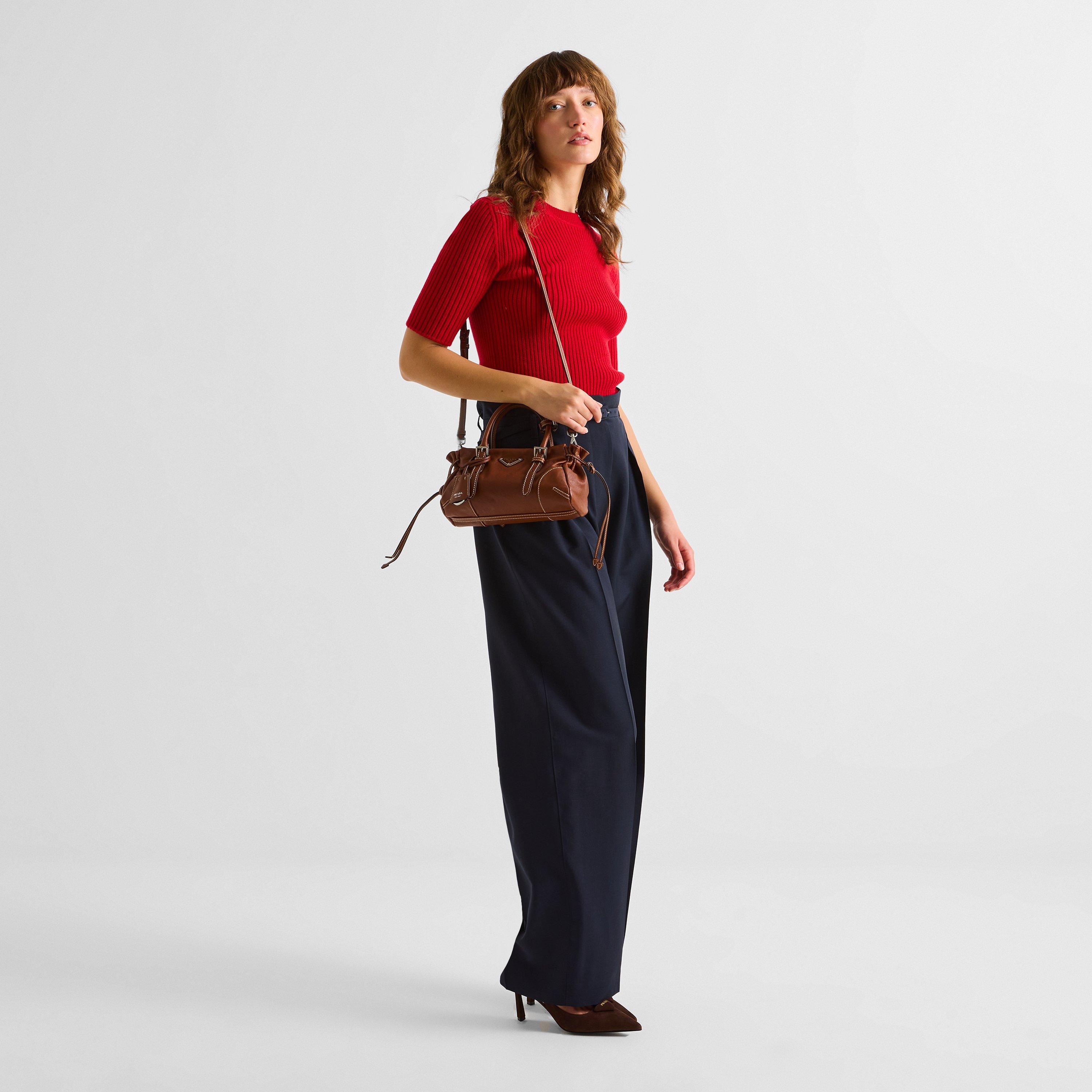 Palissandro - Prada - Women's Bonnie Calfskin Shoulder Bag - 6