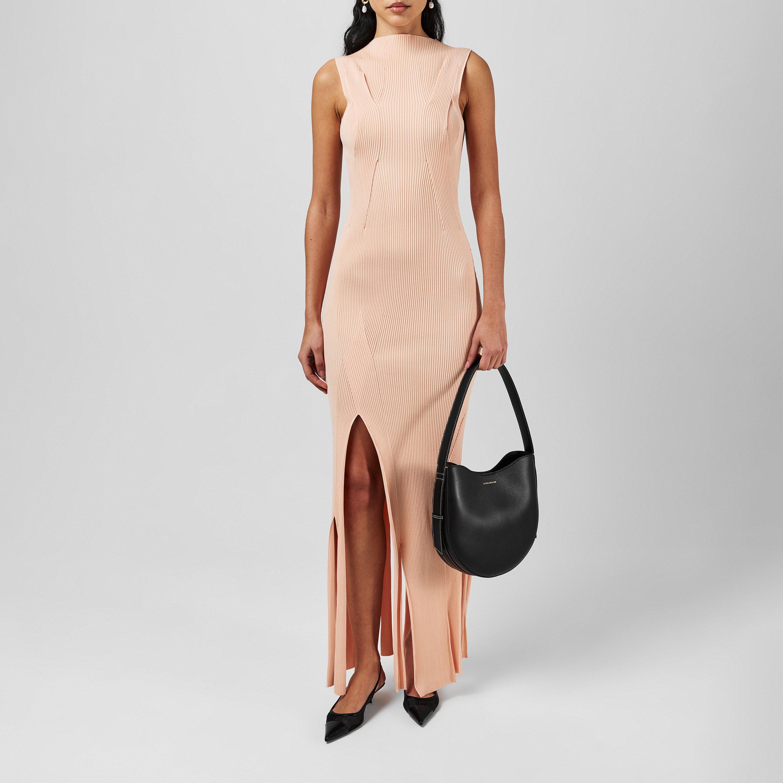 Black - Victoria Beckham - Women's Medium Hobo Shoulder Bag - 5