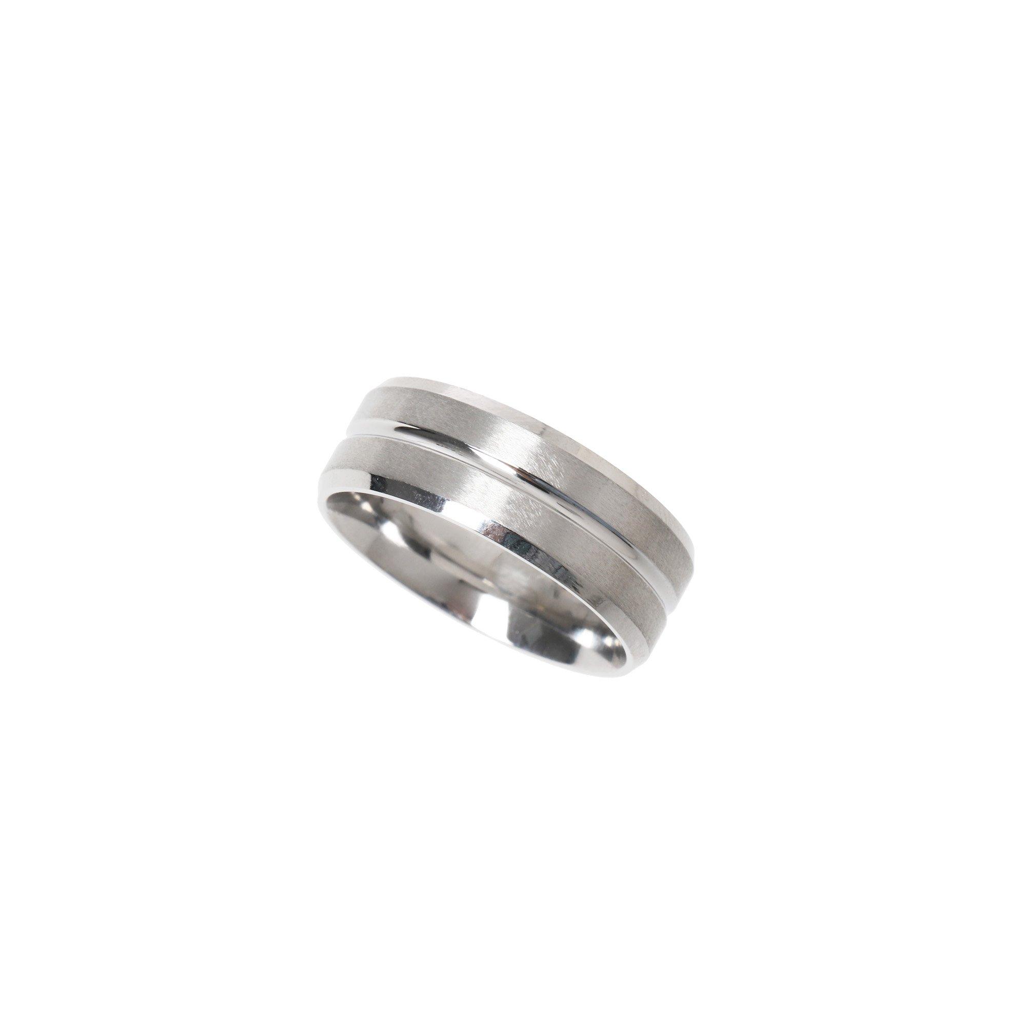 Fabric Stainless Steel Ring - Rhodium