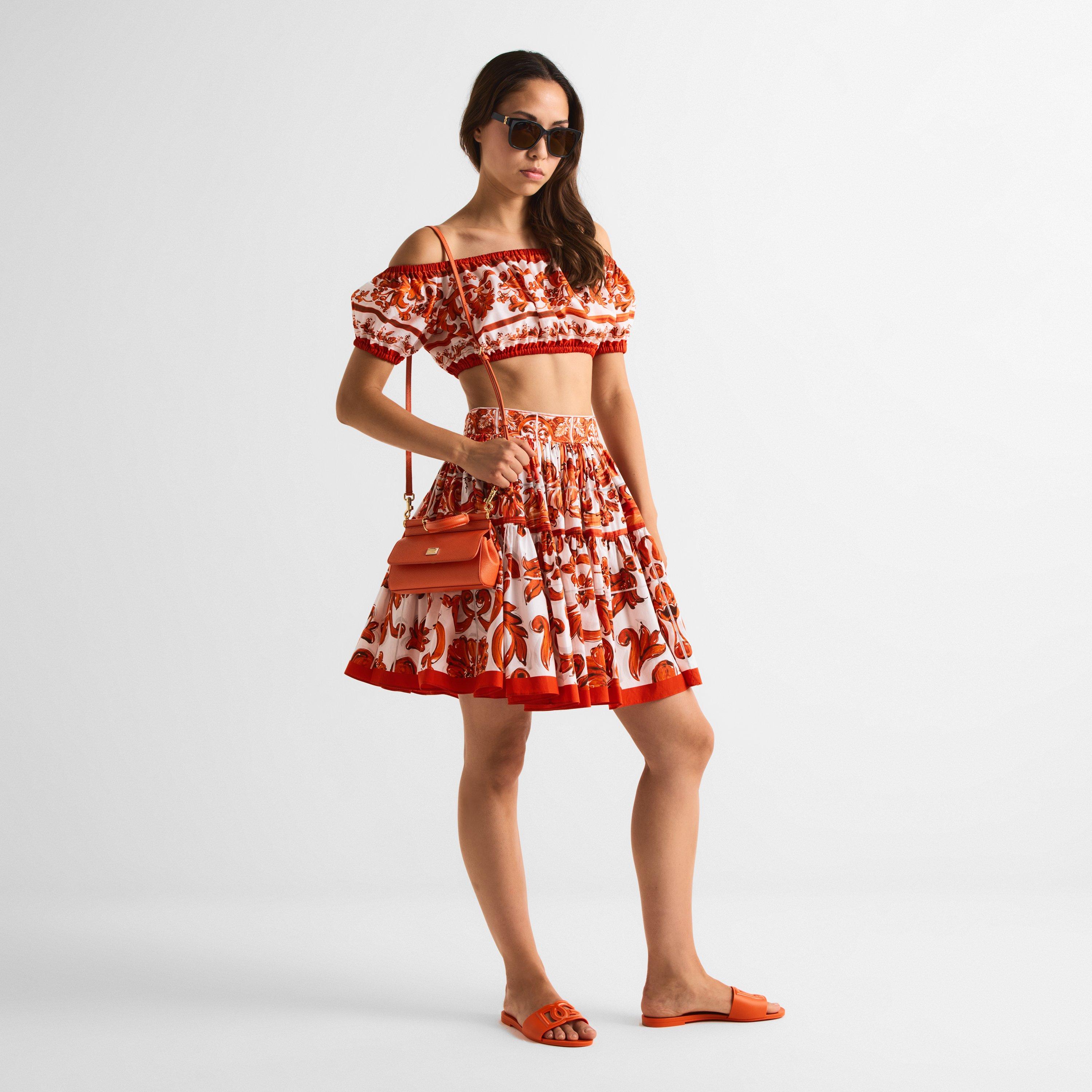 Orange - Dolce and Gabbana - Small Sicily Bag - 6