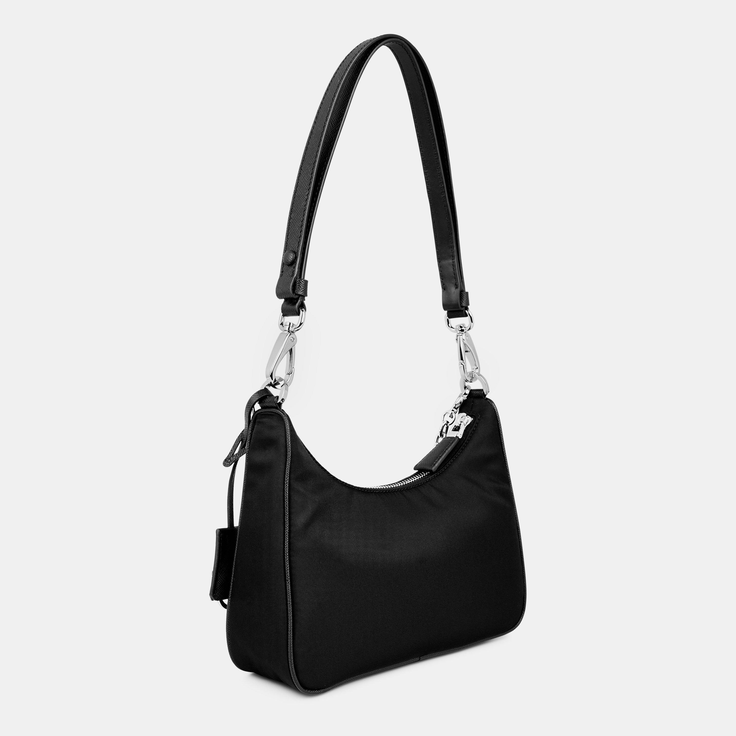 Nero - Prada - Womens Re-Edition Embellished Shoulder Bag - 2