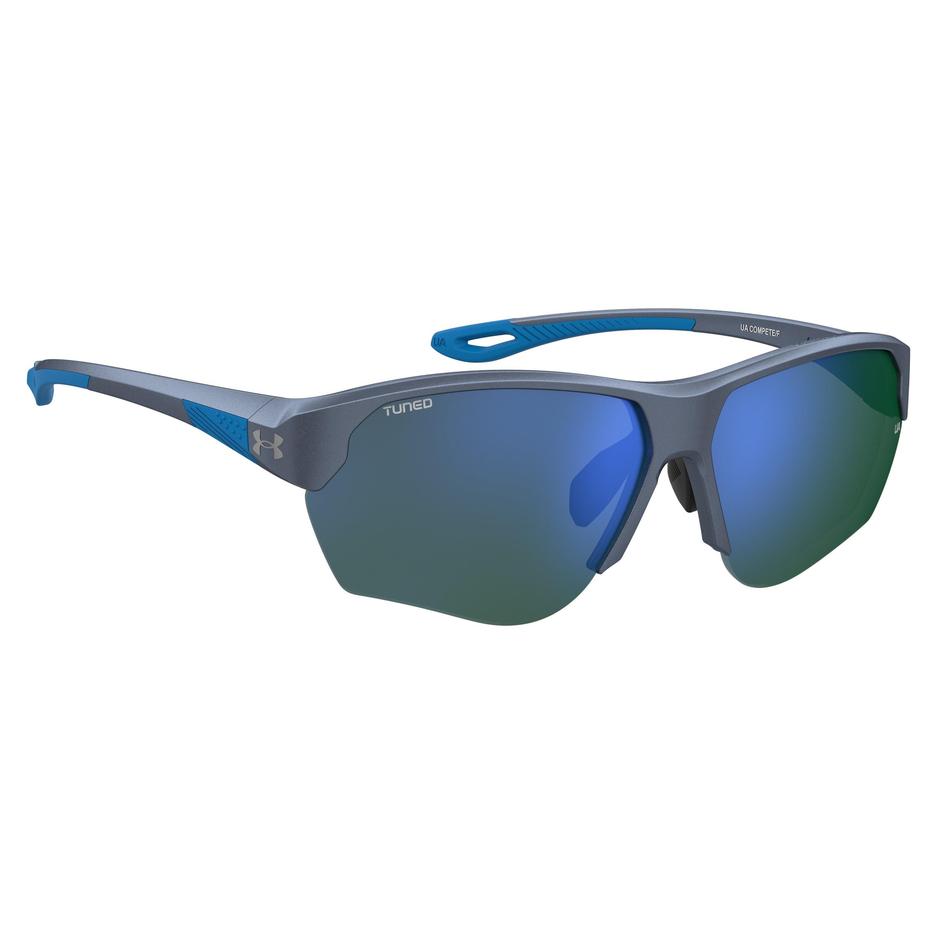 Blue - Under Armour - Men's Compete Wrap Sunglasses - 3