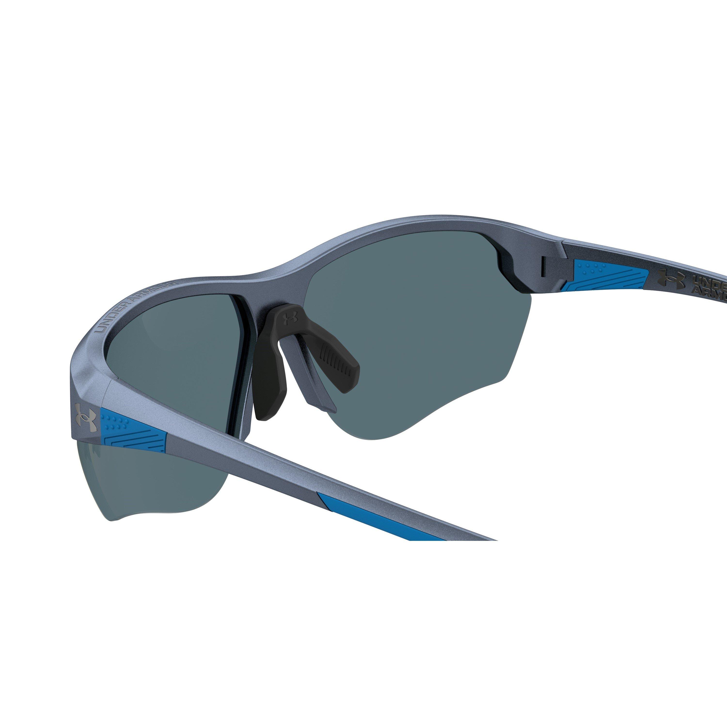 Blue - Under Armour - Men's Compete Wrap Sunglasses - 5