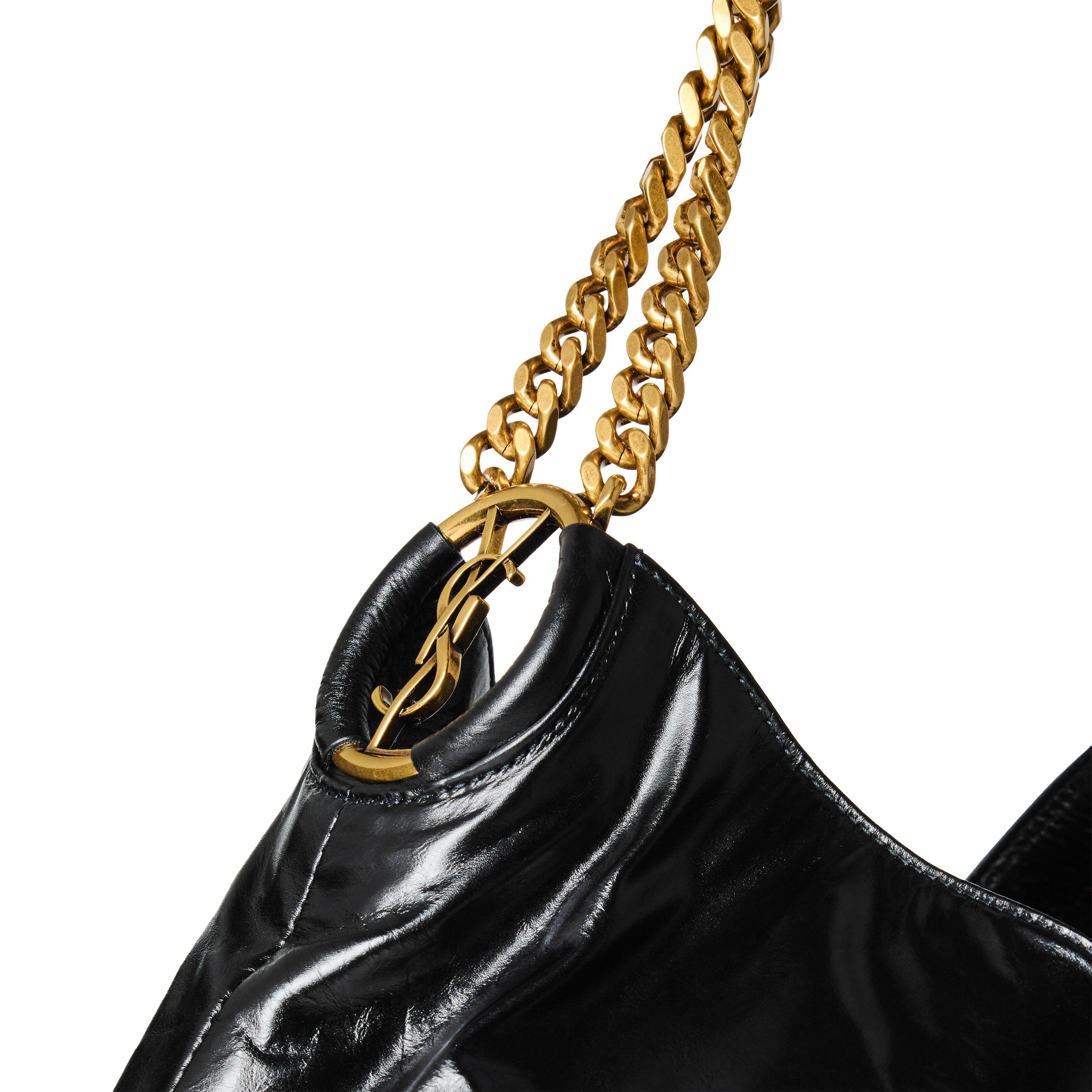 Nero - Saint Laurent - Women's Anelli Hobo Shoulder Bag - 3
