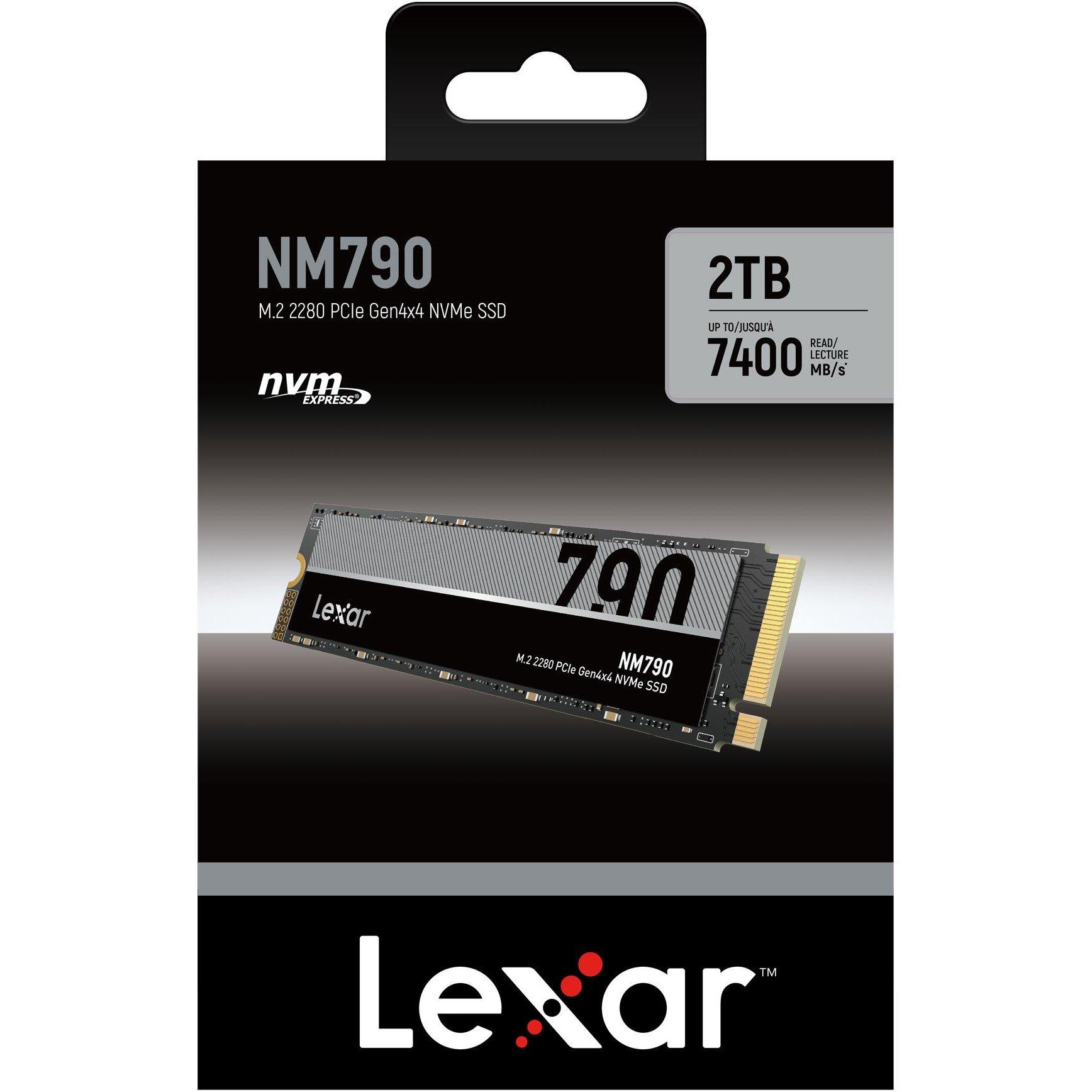 Black - Lexar - NM790 M.2 NVMe PCle SSD 2TB - LNM790X002T-RNNNG - 1