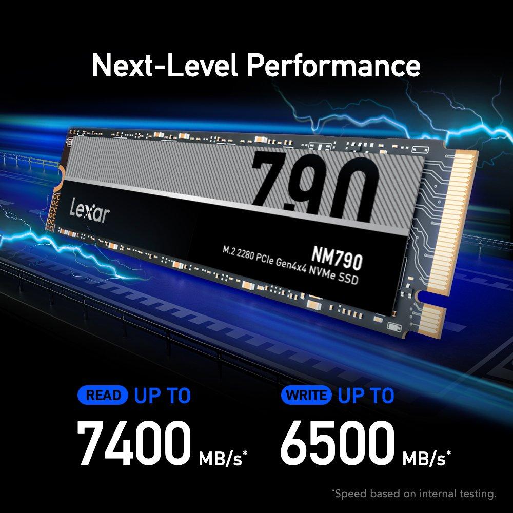 Black - Lexar - NM790 M.2 NVMe PCle SSD 2TB - 7
