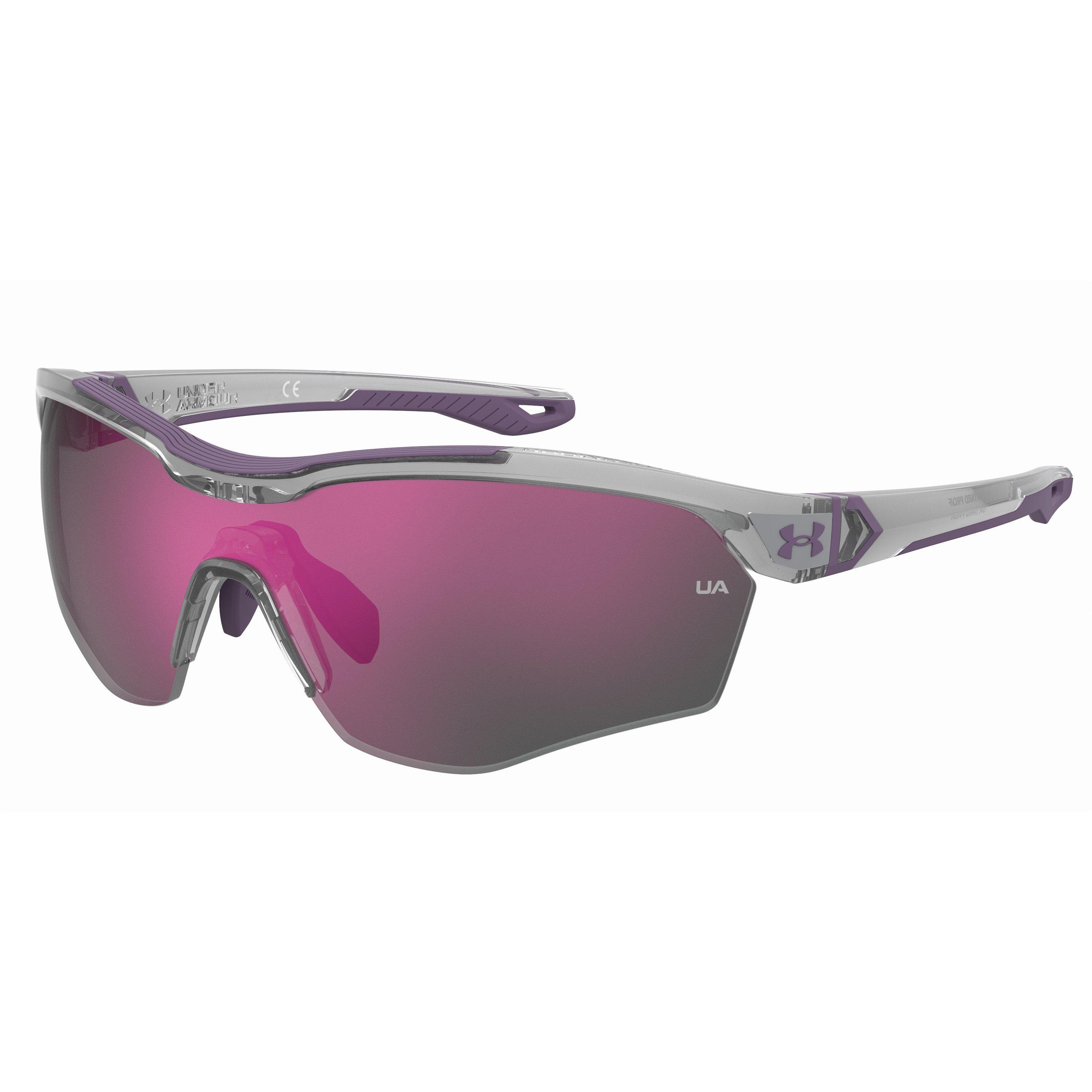 Grey - Under Armour - Yard Pro Wrap Sunglasses - 1
