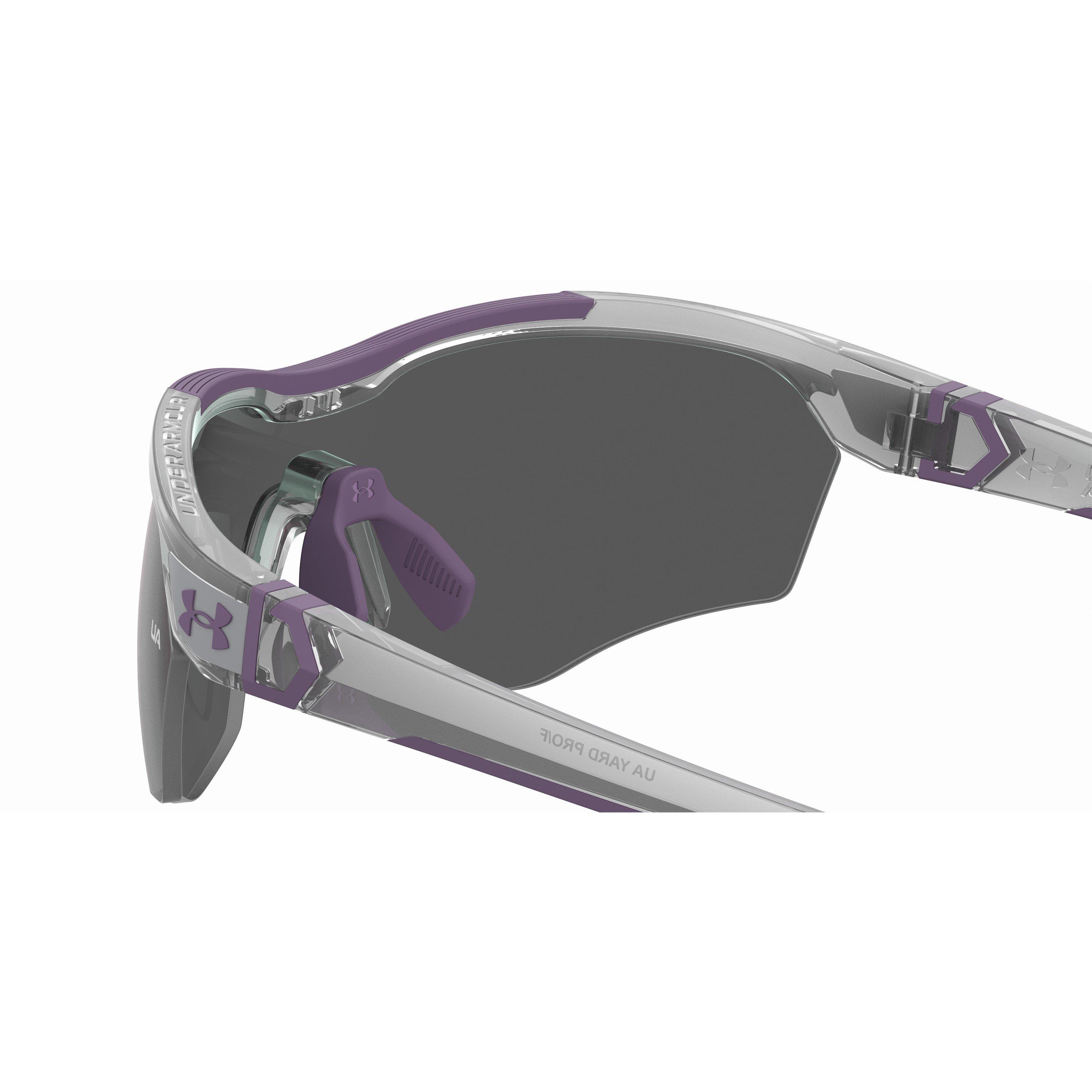 Grey - Under Armour - Yard Pro Wrap Sunglasses - 7