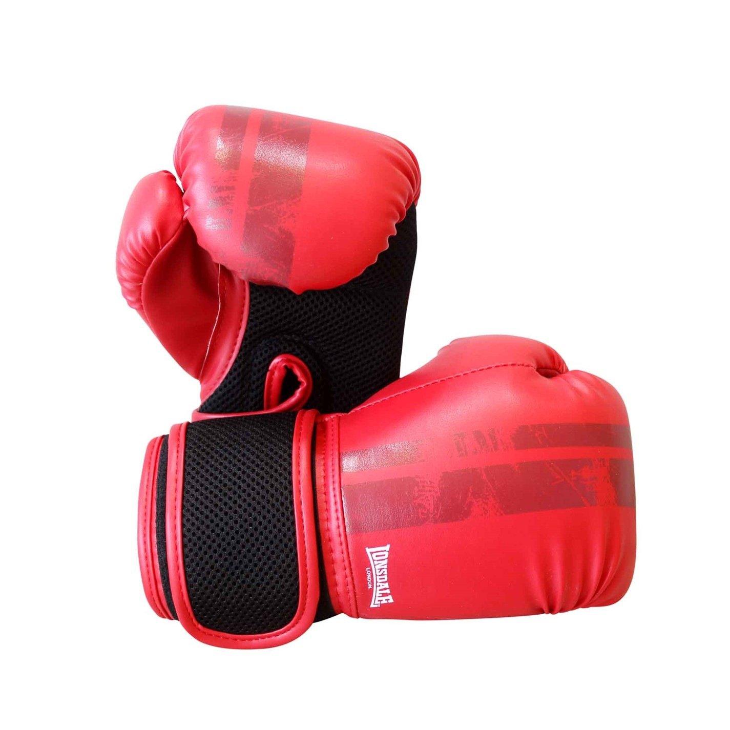 Red/Black - Lonsdale - Boxing Glove and Pad Set Juniors - 2